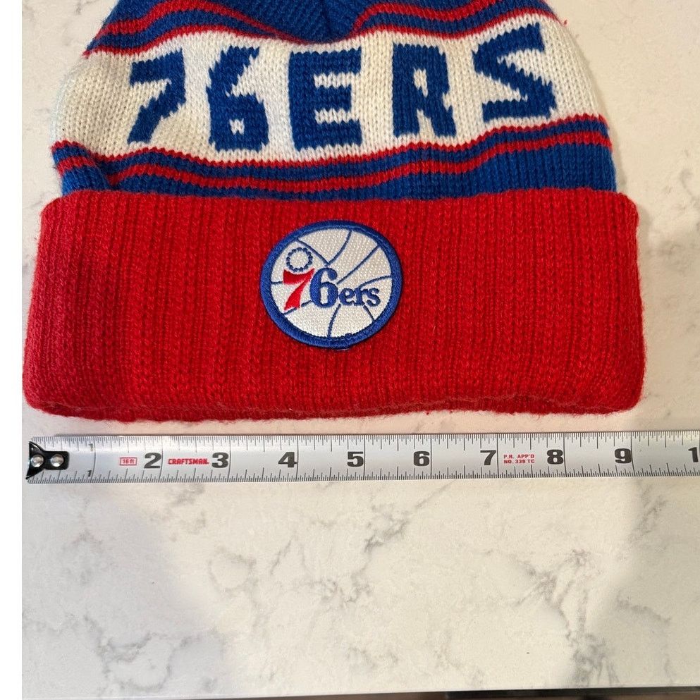 Other Vintage Hardwood Classics 76ers knit Pom Pom beanie hat Size ONE SIZE - 9 Thumbnail