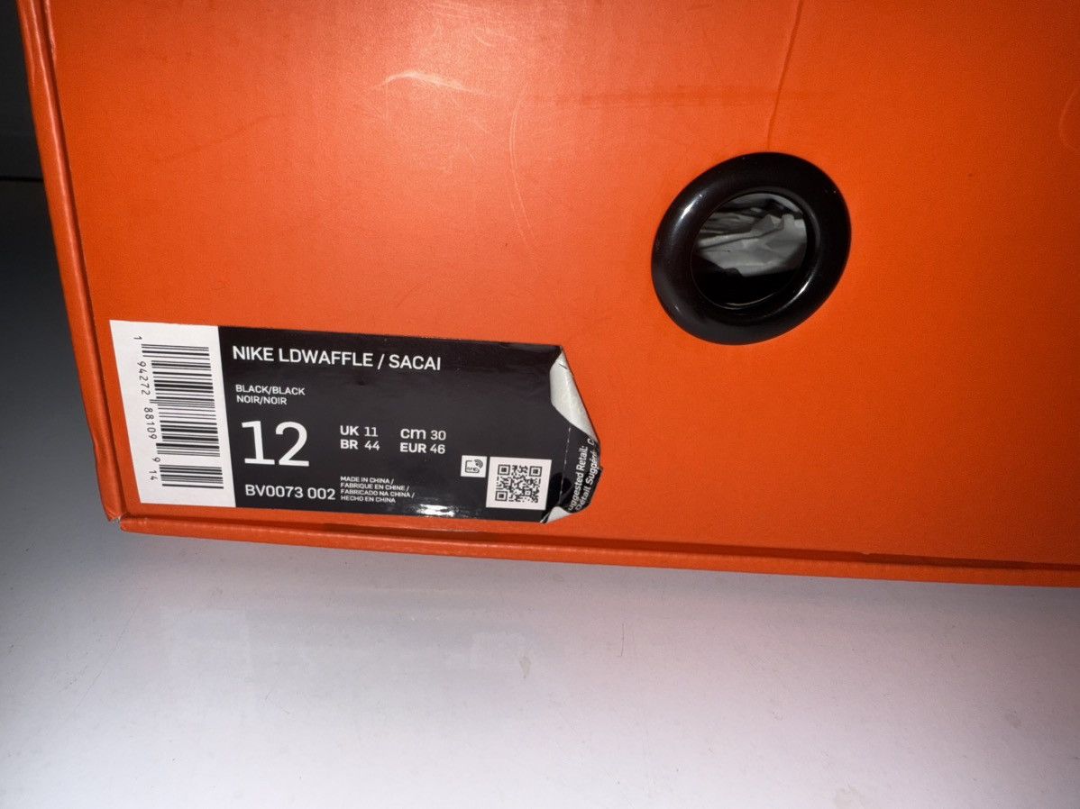 Nike × Sacai Nike Sacai LD Waffle Black Nylon Size US 12 / EU 45 - 6 Thumbnail