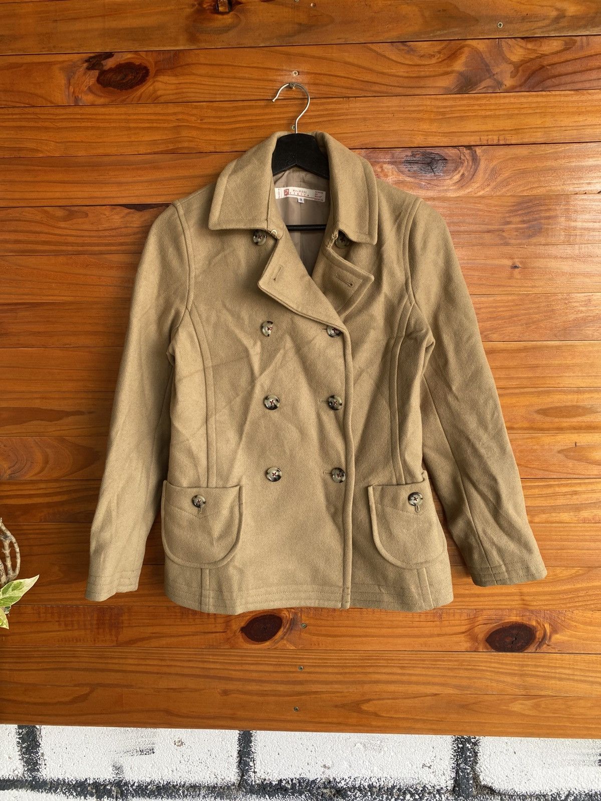 Melrose Vintage Melrose Claire Beige Wool Peacoat – Made in Japan Size M / US 6-8 / IT 42-44 - 3 Thumbnail