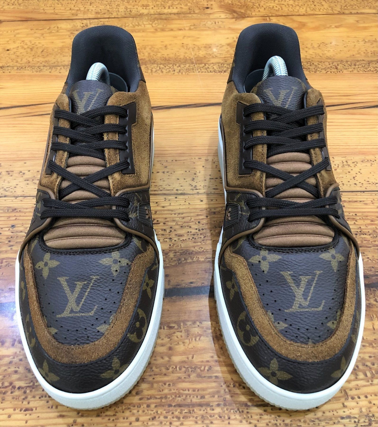 Louis Vuitton Louis Vuitton LV Trainer Brown Suede Monogram Size US 8 / EU 41 - 14 Thumbnail