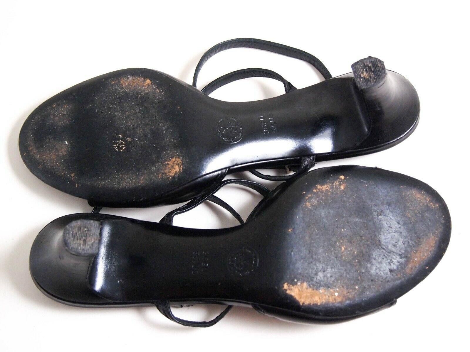 Bally Bally Mid Heel Sandals Black Leather US 5.5 EU 36 Size US 5.5 / IT 35.5 - 7 Thumbnail