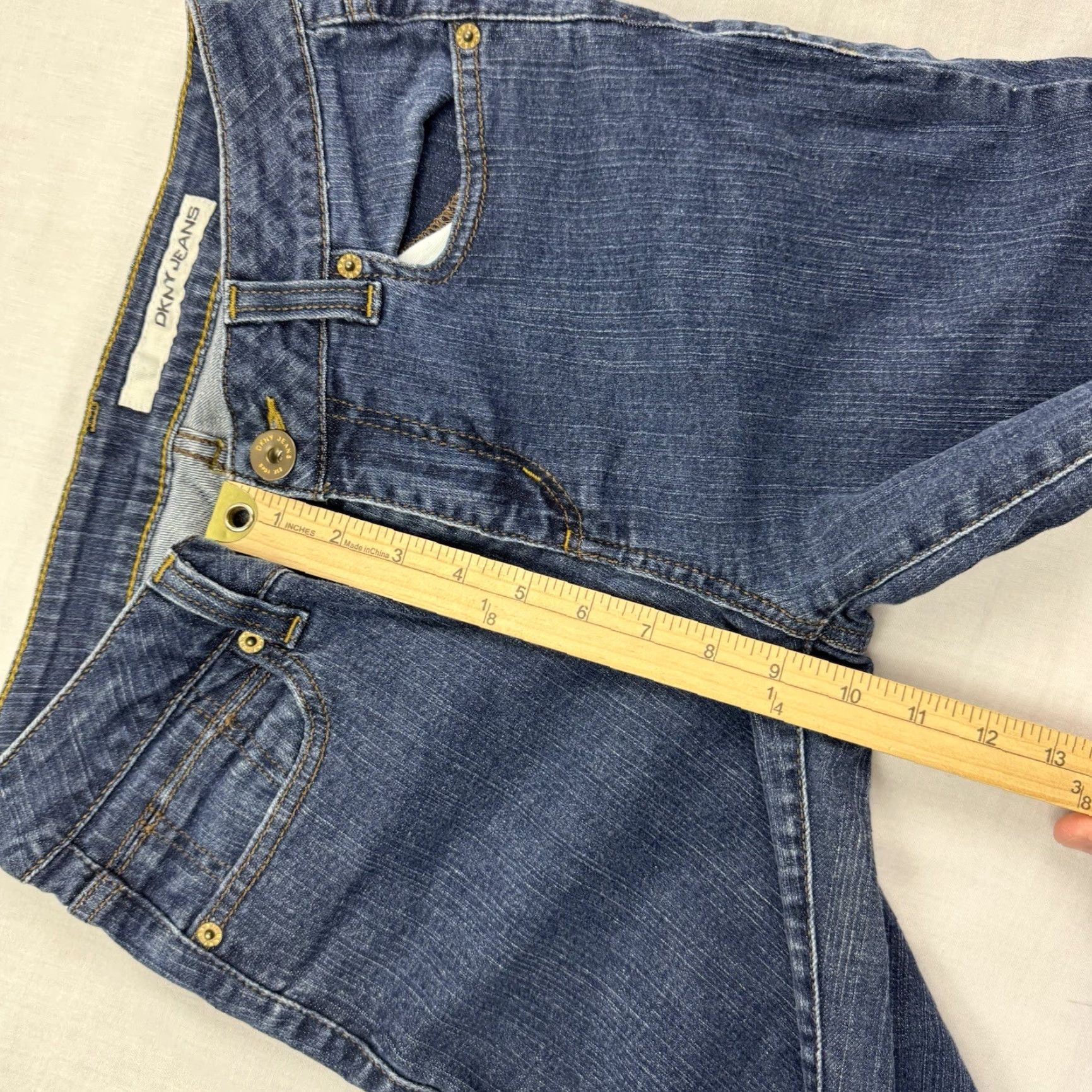 DKNY VINTAGE DKNY Jeans Bootcut Womens 8R Hipster 90s Y2K Blue Cotton Size 30" / US 8 / IT 44 - 7 Thumbnail