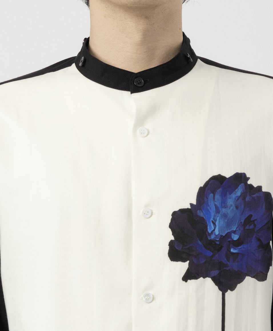 Y's for Men × Yohji Yamamoto Yohji Yamamoto Y's For Men - Cellulose One Blue Flower Shirt Size US M / EU 48-50 / 2 - 8 Thumbnail