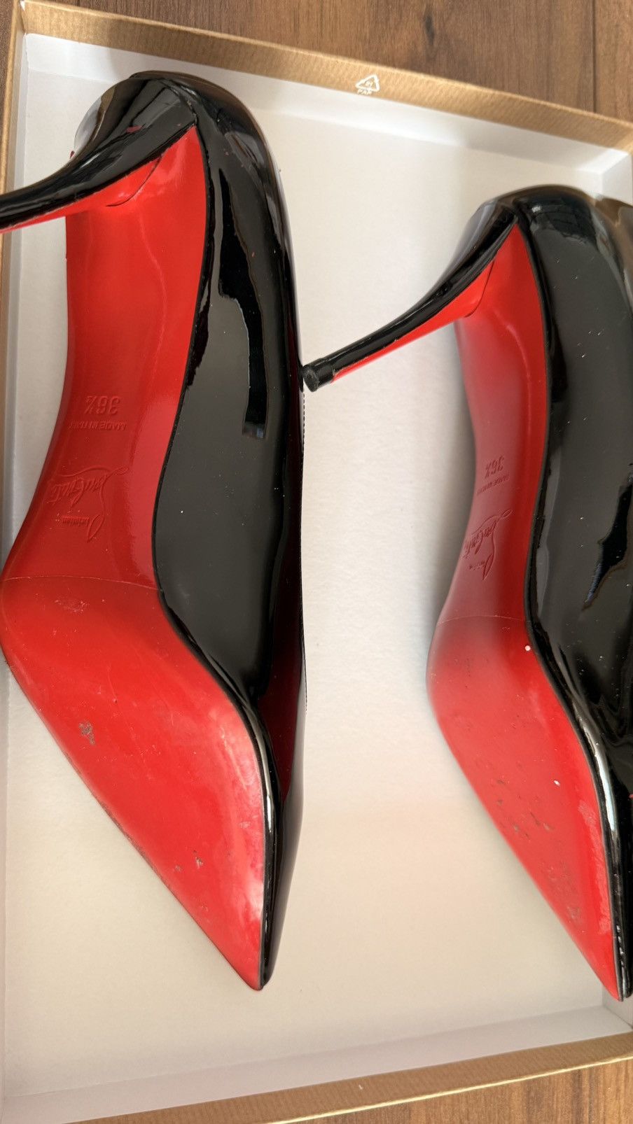 Christian Louboutin Miss Z 80 Patent Leather Pumps Size US 5.5 / IT 35.5 - 8 Thumbnail
