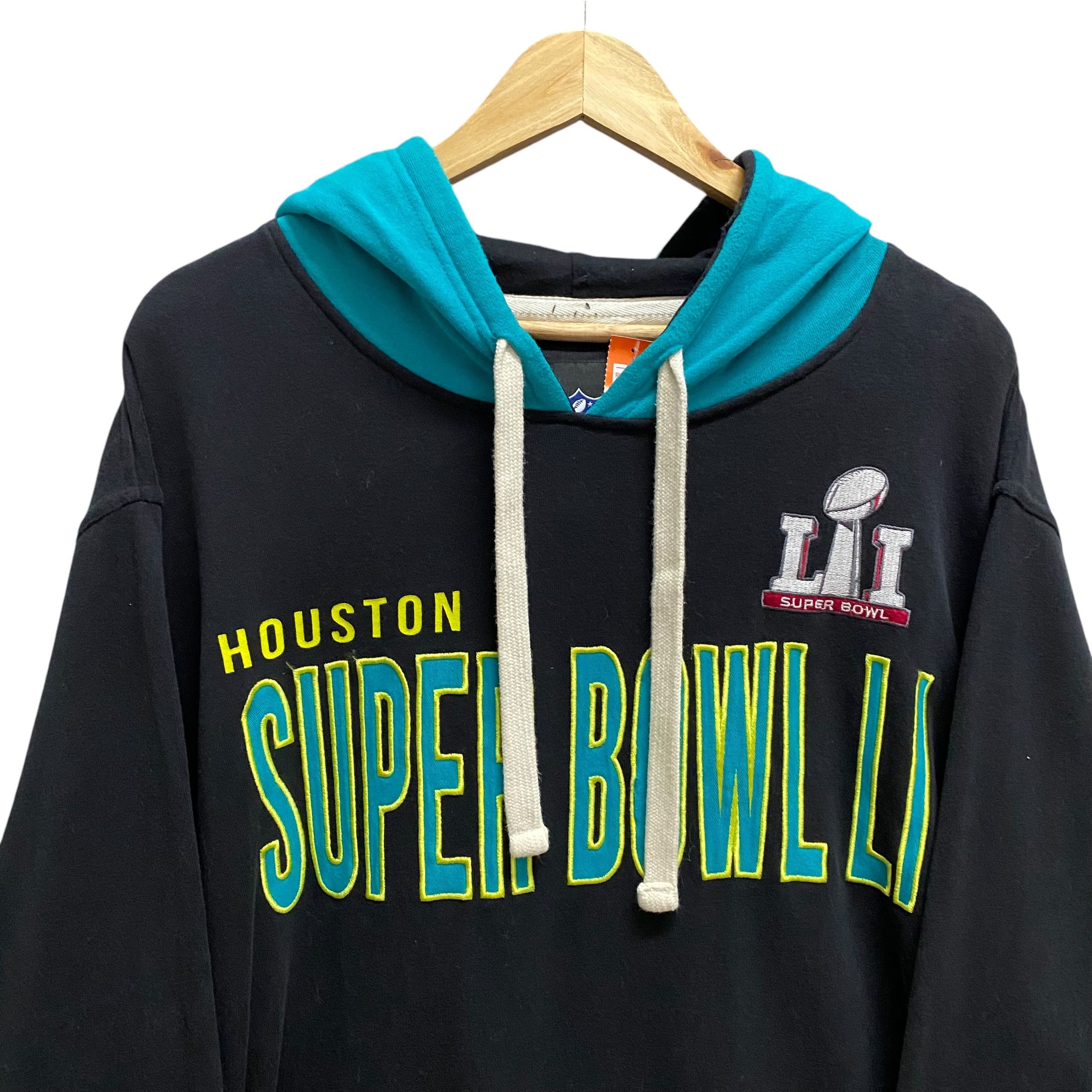 NFL Houston Super Bowl Embroidered Logo Hoodie Size 2Xl Size US XXL / EU 58 / 5 - 2 Thumbnail