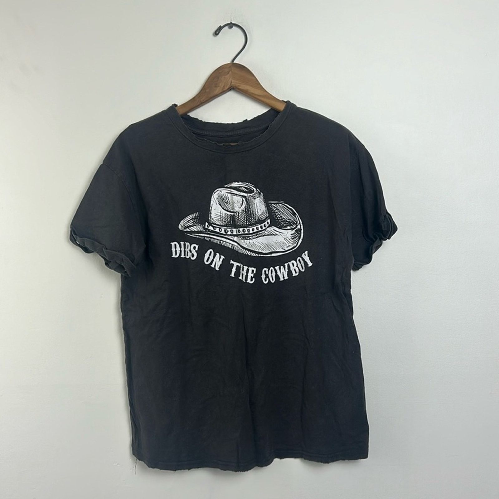 Miss Me Miss Me Dibs on the Cowboy Graphic T Shirt Size M / US 6-8 / IT 42-44 - 2 Thumbnail