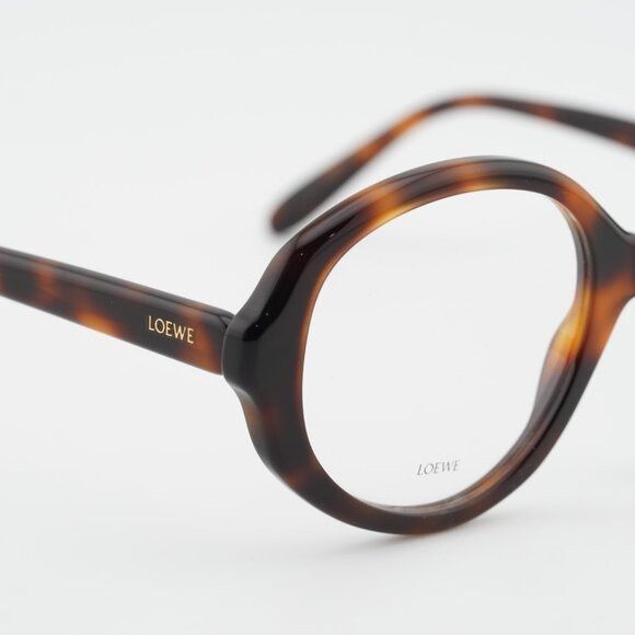 Loewe Loewe LW50077I 052 Eyeglasses Havana 52mm Round Frame Size ONE SIZE - 5 Thumbnail