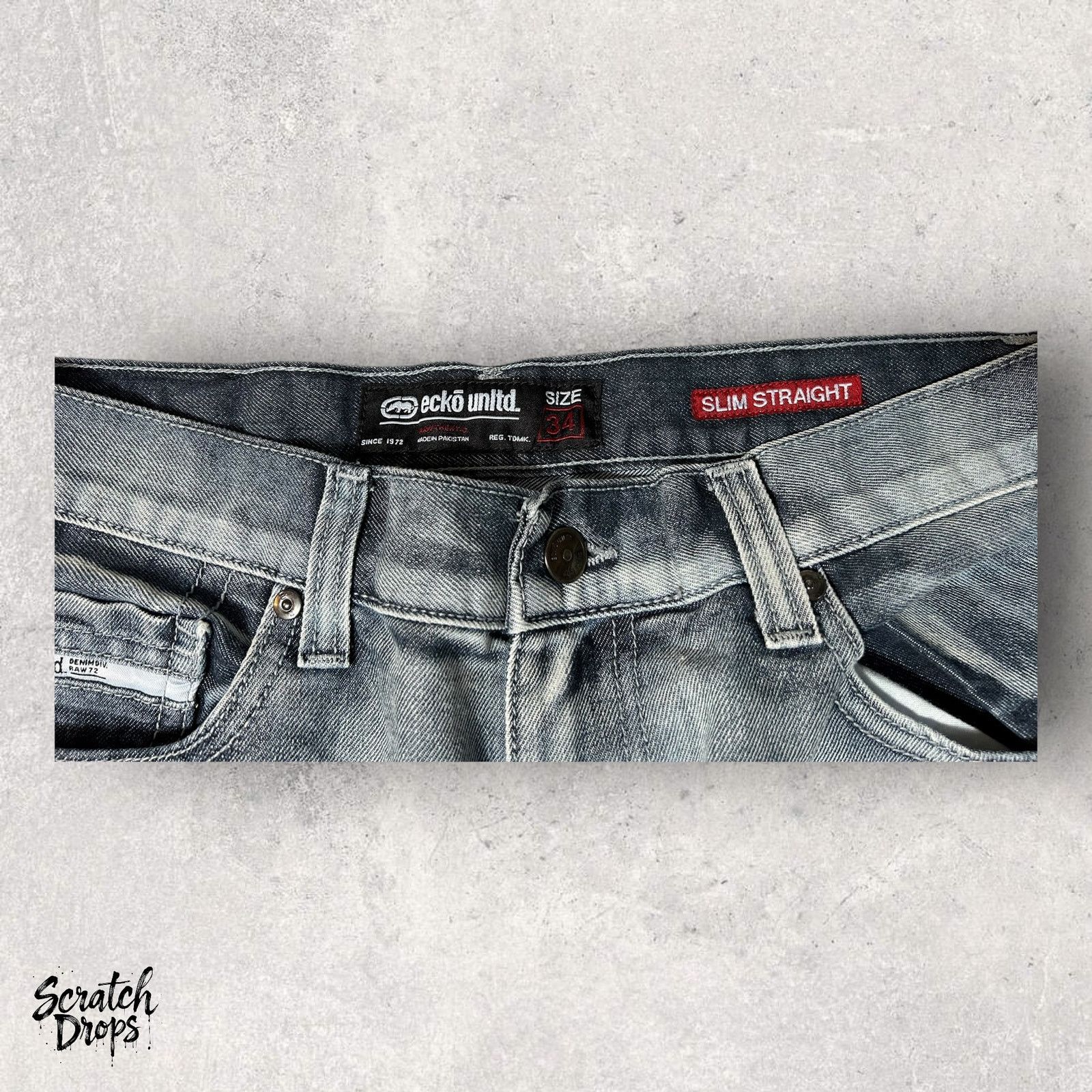 Other Vtg Ecko Unltd Jeans Men Gray Fit Hip Hop Jeans Size 34x30 Size US 34 / EU 50 - 2 Thumbnail
