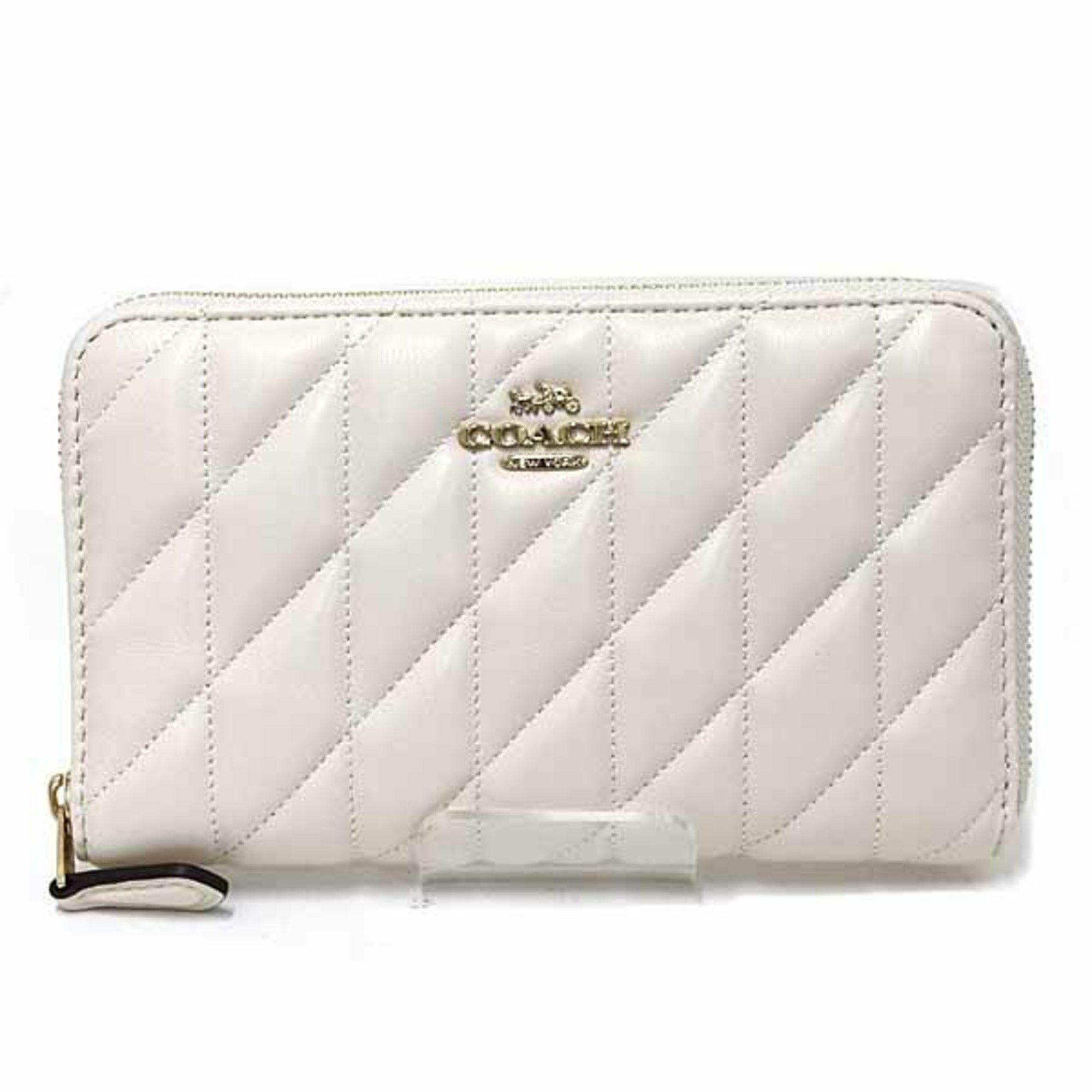 Coach Coach Outlet Medium ID Zip Wallet, Quilted Bifold Wallet in Nappa Leather, CZ339 IMCHK Size ONE SIZE - 1 Thumbnail