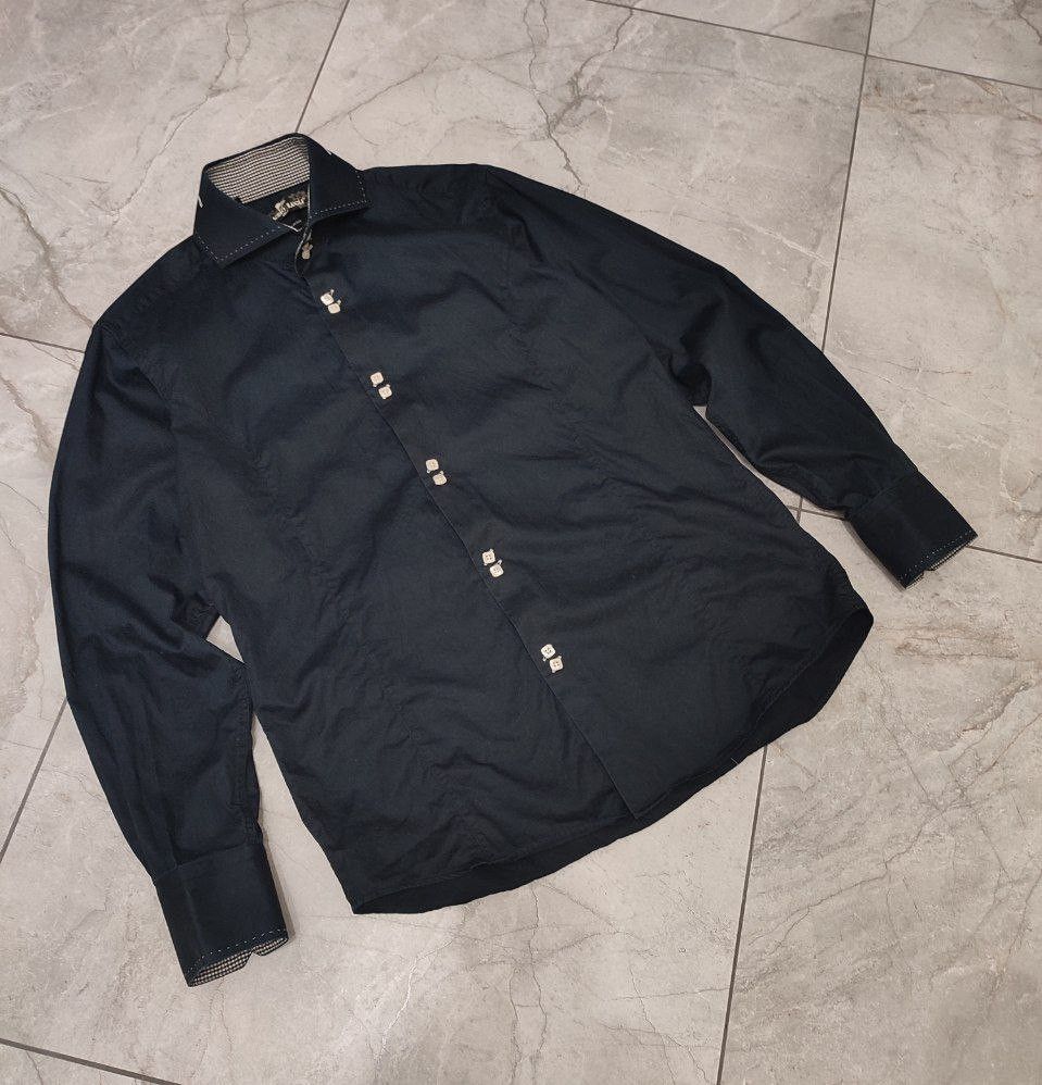 Other Mens Claudio Lugli Couture Full Buttoned Black Shirt Size L Size US L / EU 52-54 / 3 - 2 Thumbnail