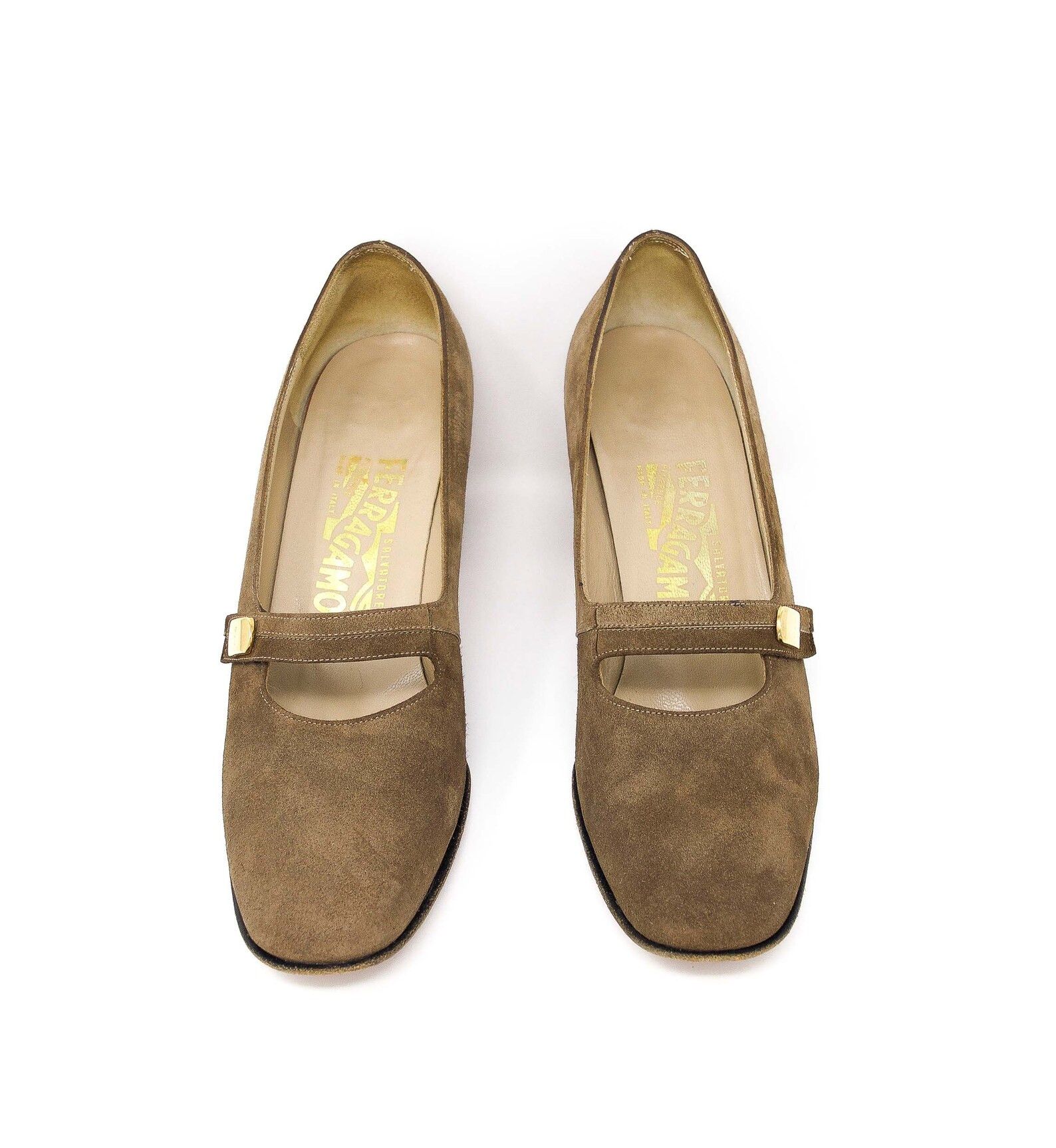 Salvatore Ferragamo Vintage Suede Salvatore Ferragamo Mary Janes size 7 Size US 7 / IT 37 - 1 Thumbnail