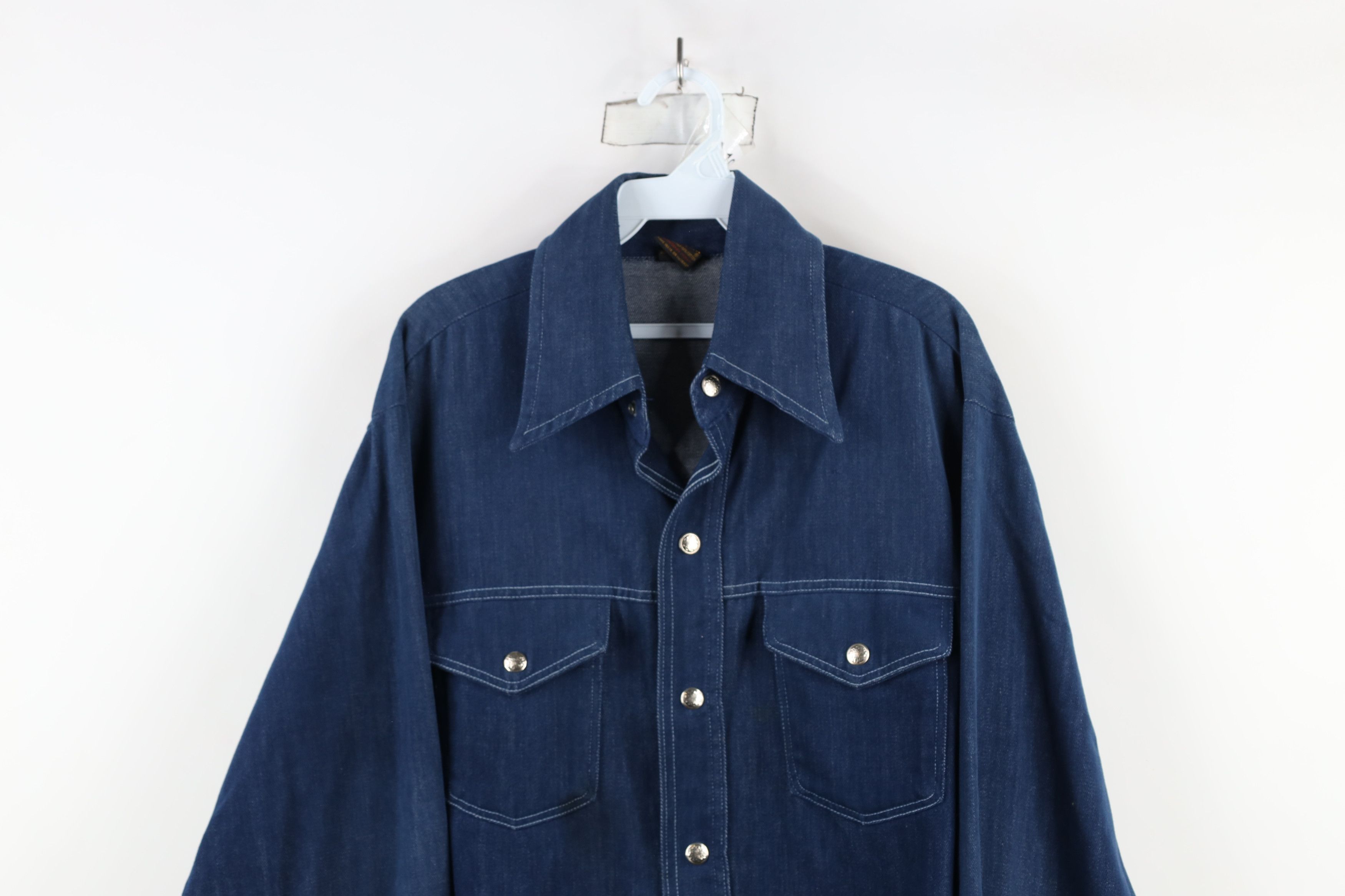 Vintage Vintage 60s 70s Streetwear Snap Button Shirt Jacket Jac USA Size US L / EU 52-54 / 3 - 2 Thumbnail