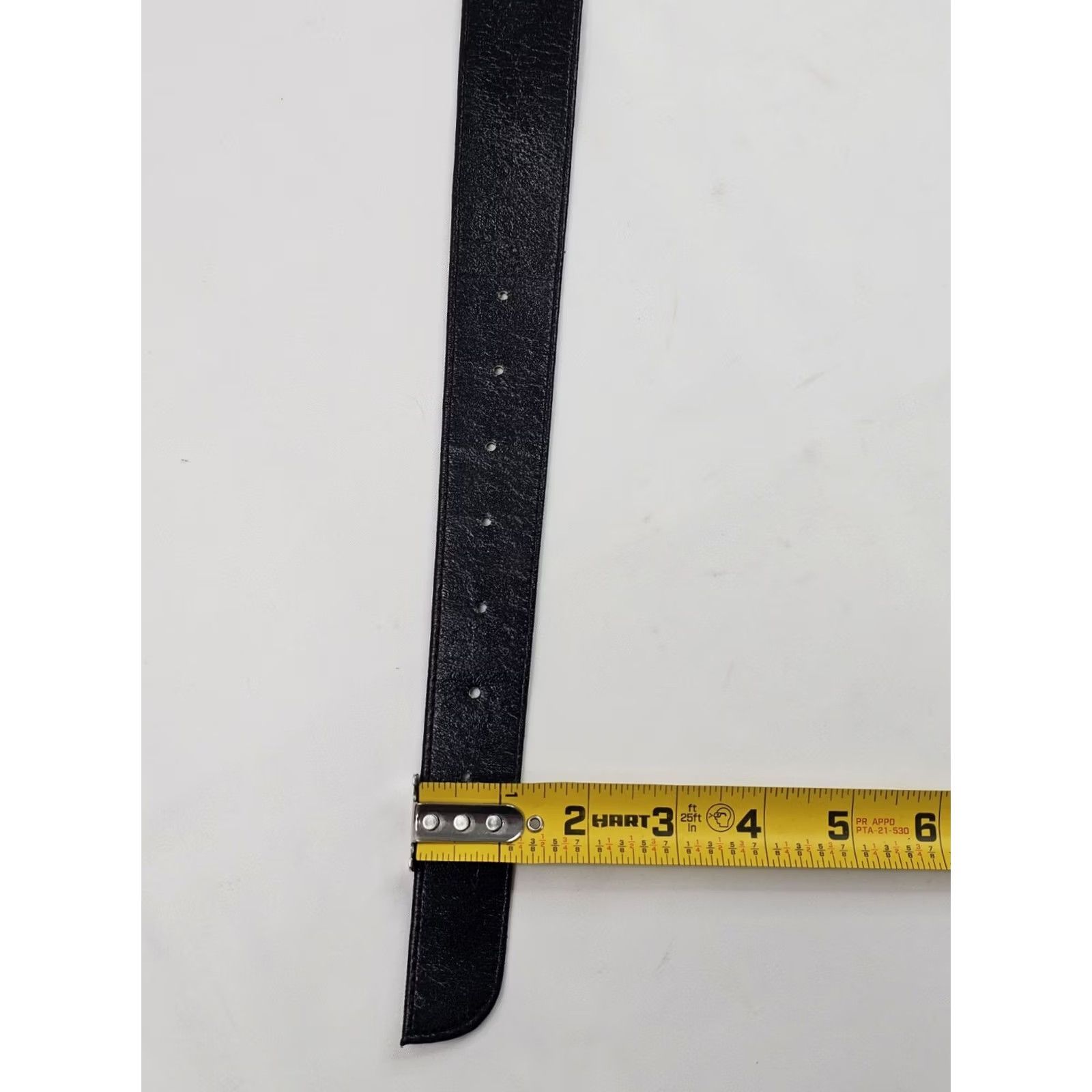 Vintage Vtg Alamo Belt Roller Buckle Black ML Size 31"–37" Womens Faux Leather Studded Floral Stamped Classic 90s Style Size ONE SIZE - 6 Thumbnail