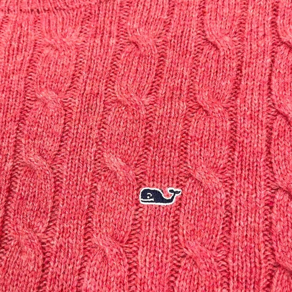 Vineyard Vines Vineyard Vines Wool Sweater Mens M Red Cable Knit Crewneck Pullover Prep Jumper Size US M / EU 48-50 / 2 - 2 Thumbnail