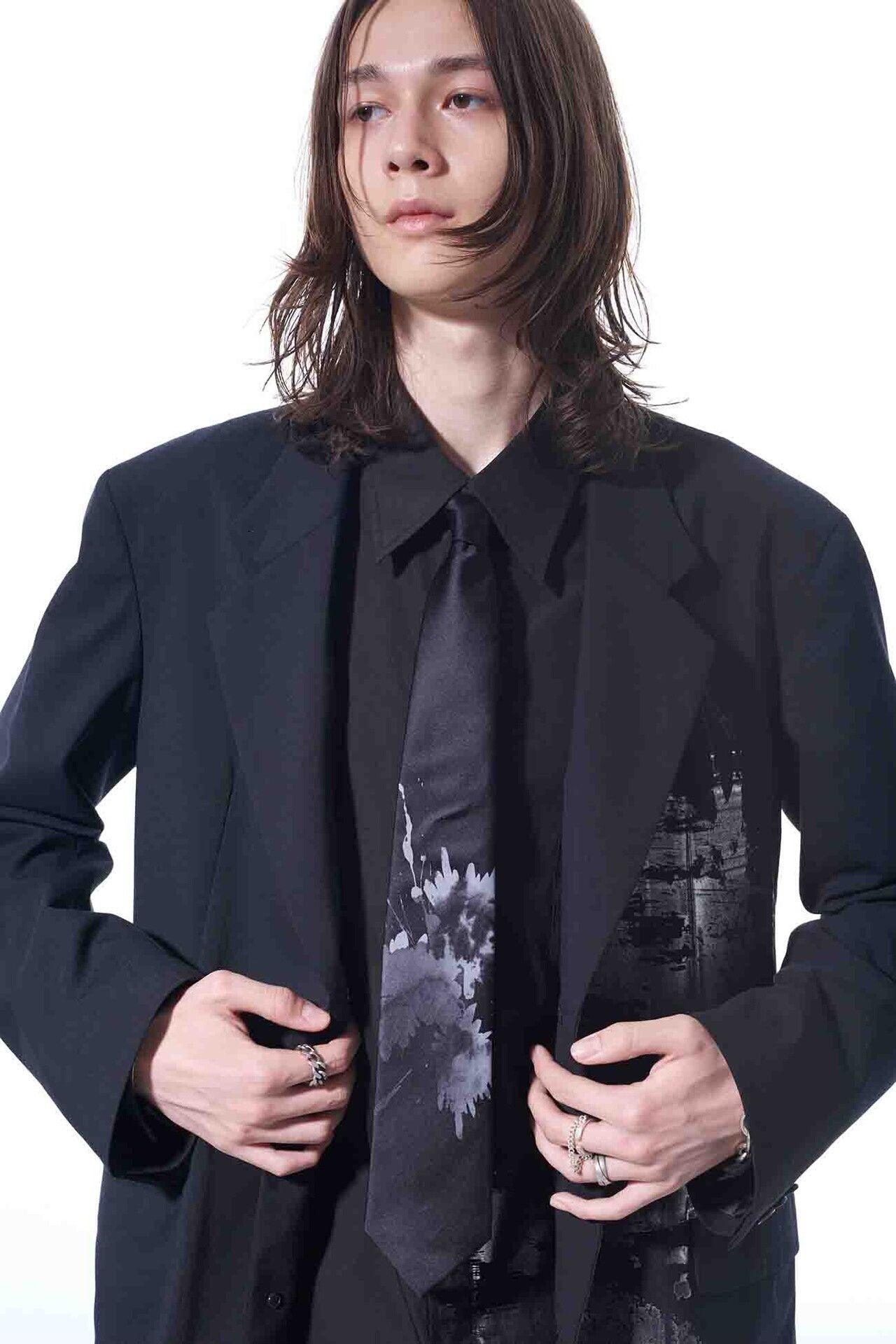 Yohji Yamamoto Yohji Yamamoto Chrysanthemum Silk Tie Size ONE SIZE - 1 Thumbnail