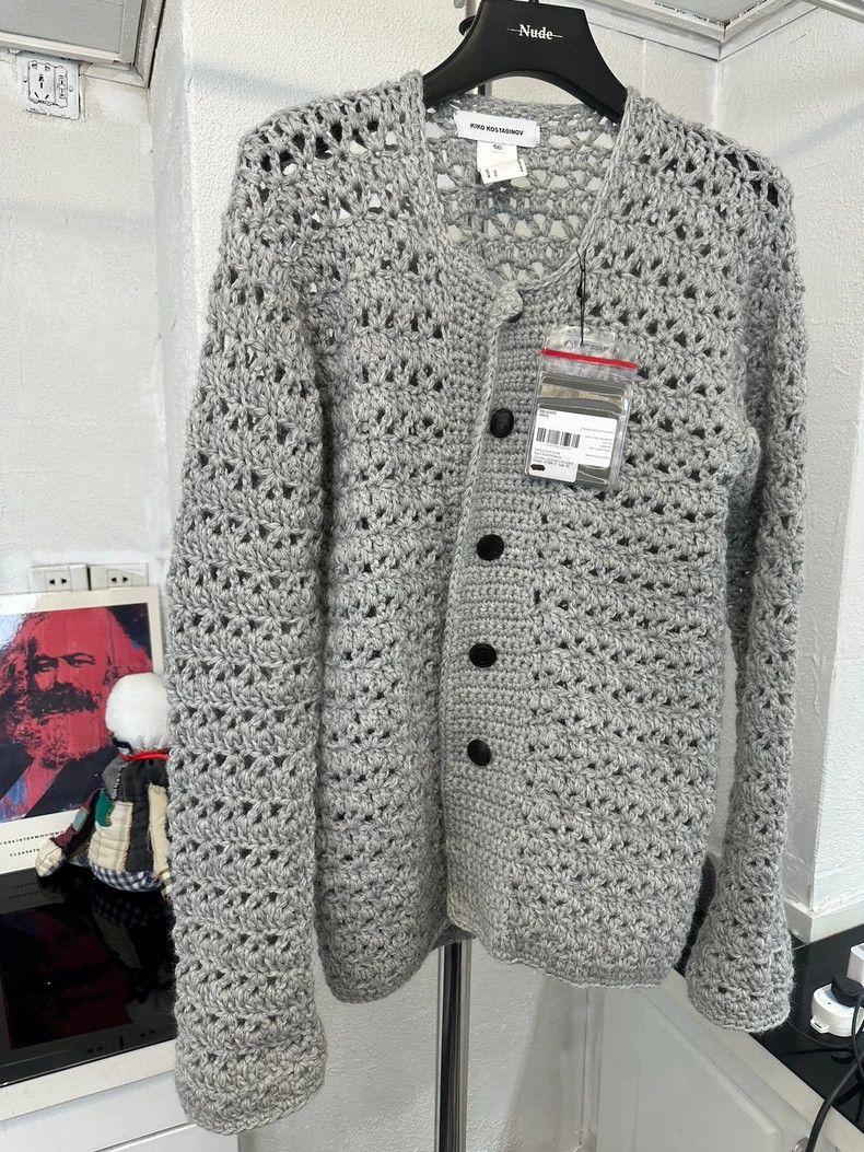 Kiko Kostadinov KIKO KOSTADINOV Size 50Openwork Floral Knit Cardigan 2505- Size US XS / EU 42 / 0 - 3 Thumbnail