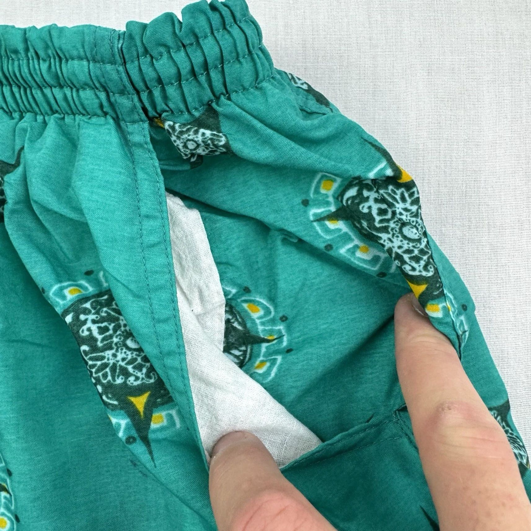 Vintage VINTAGE C.I.5. Swim Bottoms Trunks Men M Teal 90s Geometric Vintage Swimwear Swimsuit Shorts Adults Mens Size US 31 - 3 Thumbnail