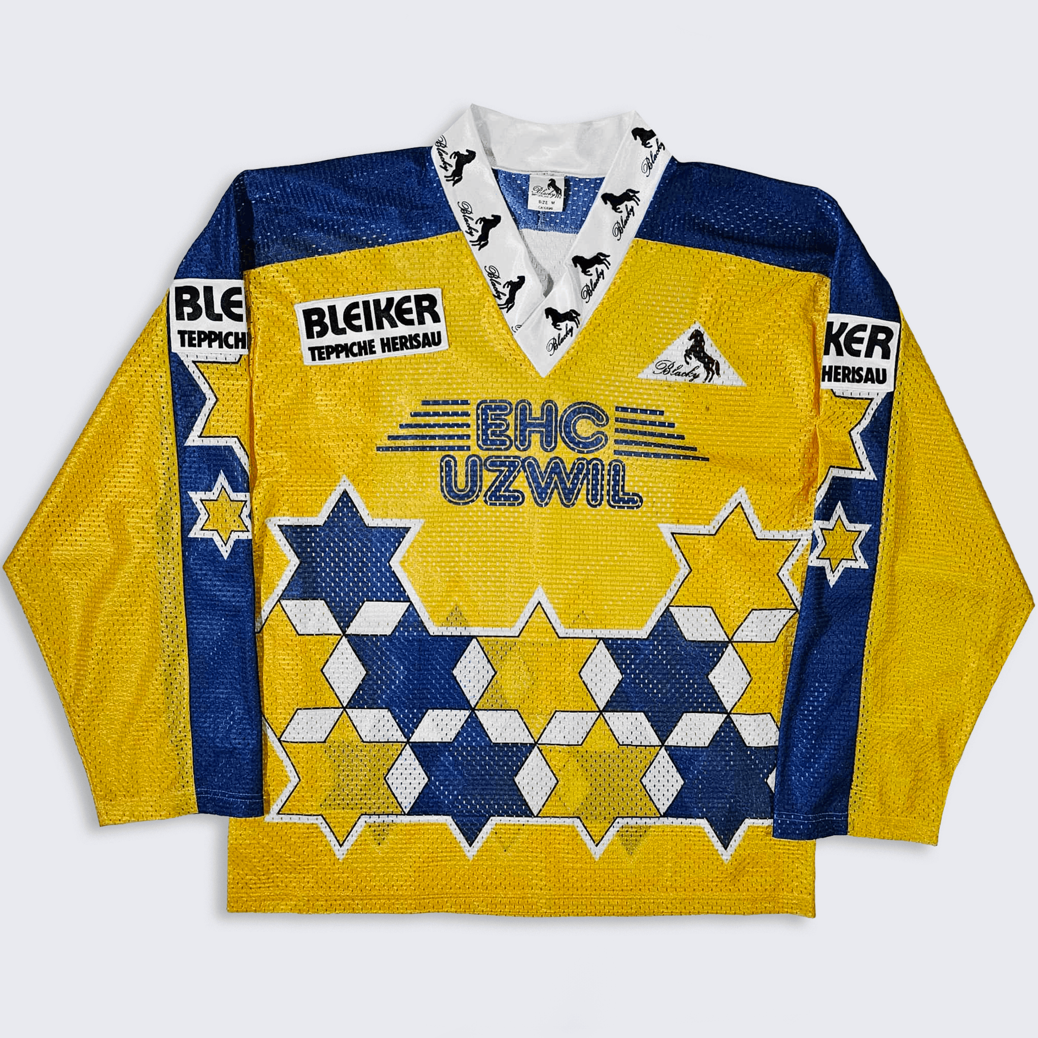 Vintage EHC Uzwil Vintage 90s Blacky Switzerland Hockey Jersey Size US M / EU 48-50 / 2 - 1 Thumbnail