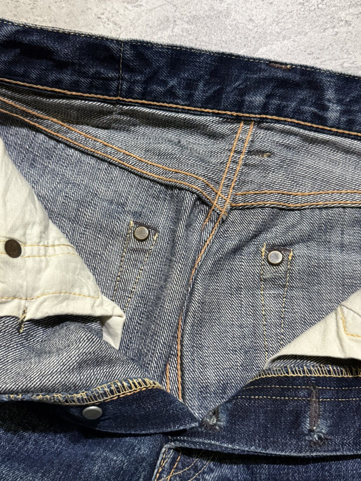 The Real McCoy's Joe McCoy Lot.906 Denim Selvedge distressed jeans Size US 28 / EU 44 - 7 Thumbnail