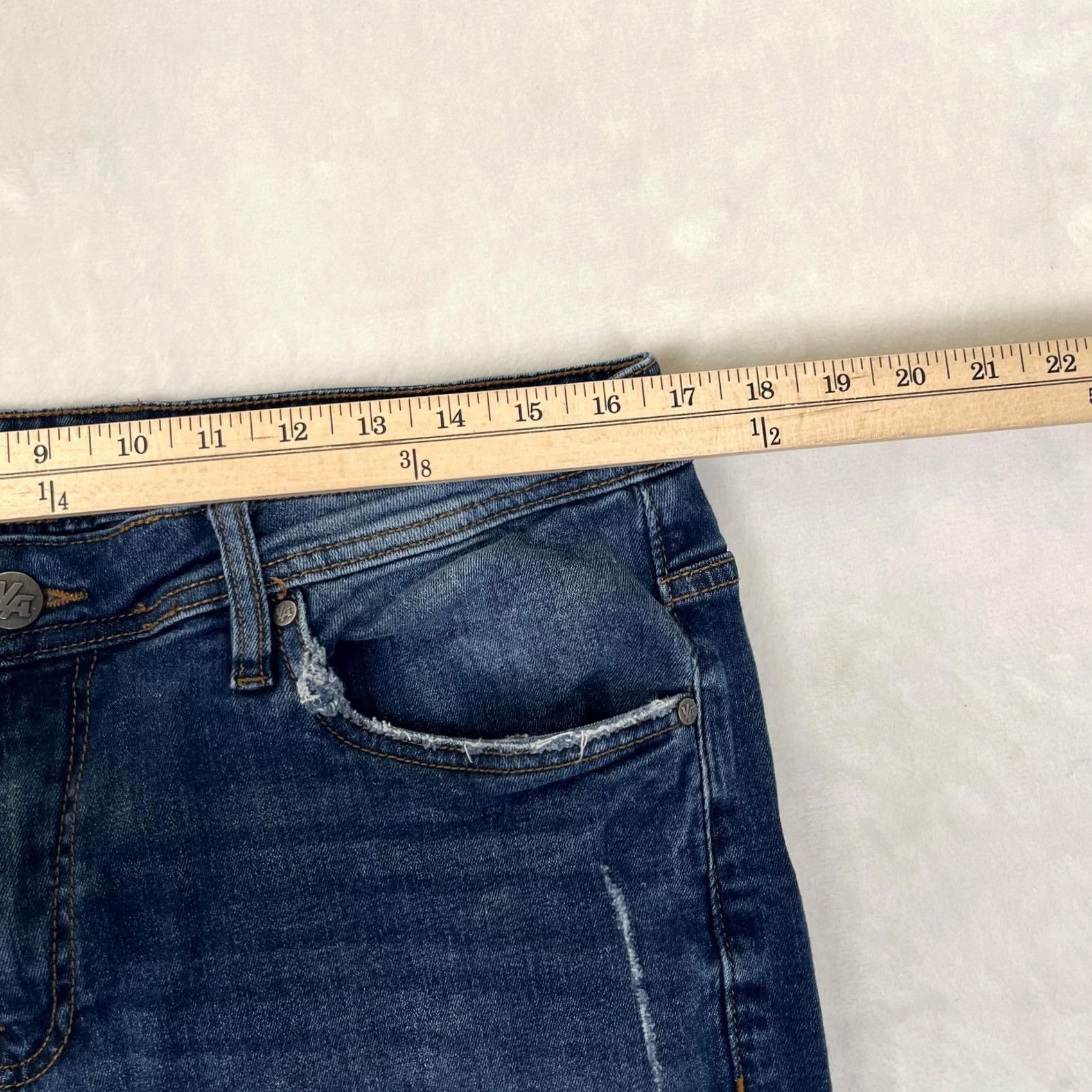 YoungLA YoungLA Jeans Mens 34x30 Blue Slim Skinny Ankle Zip Distressed Denim Size US 34 / EU 50 - 7 Thumbnail