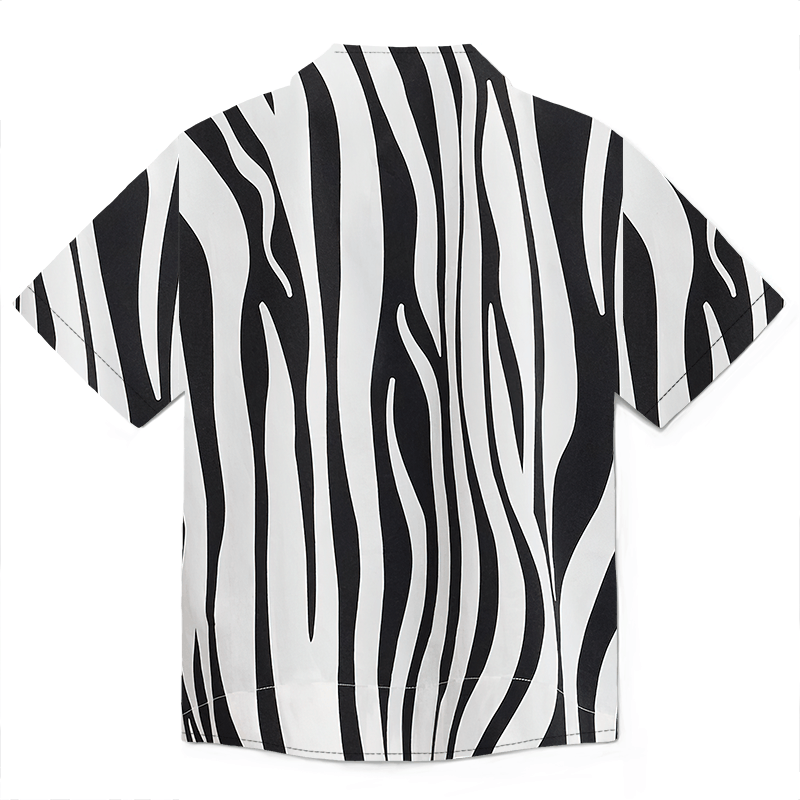 The Unbranded Brand Black and White Zebra Print Mens Short Sleeved Shirt Size US S / EU 44-46 / 1 - 6 Thumbnail