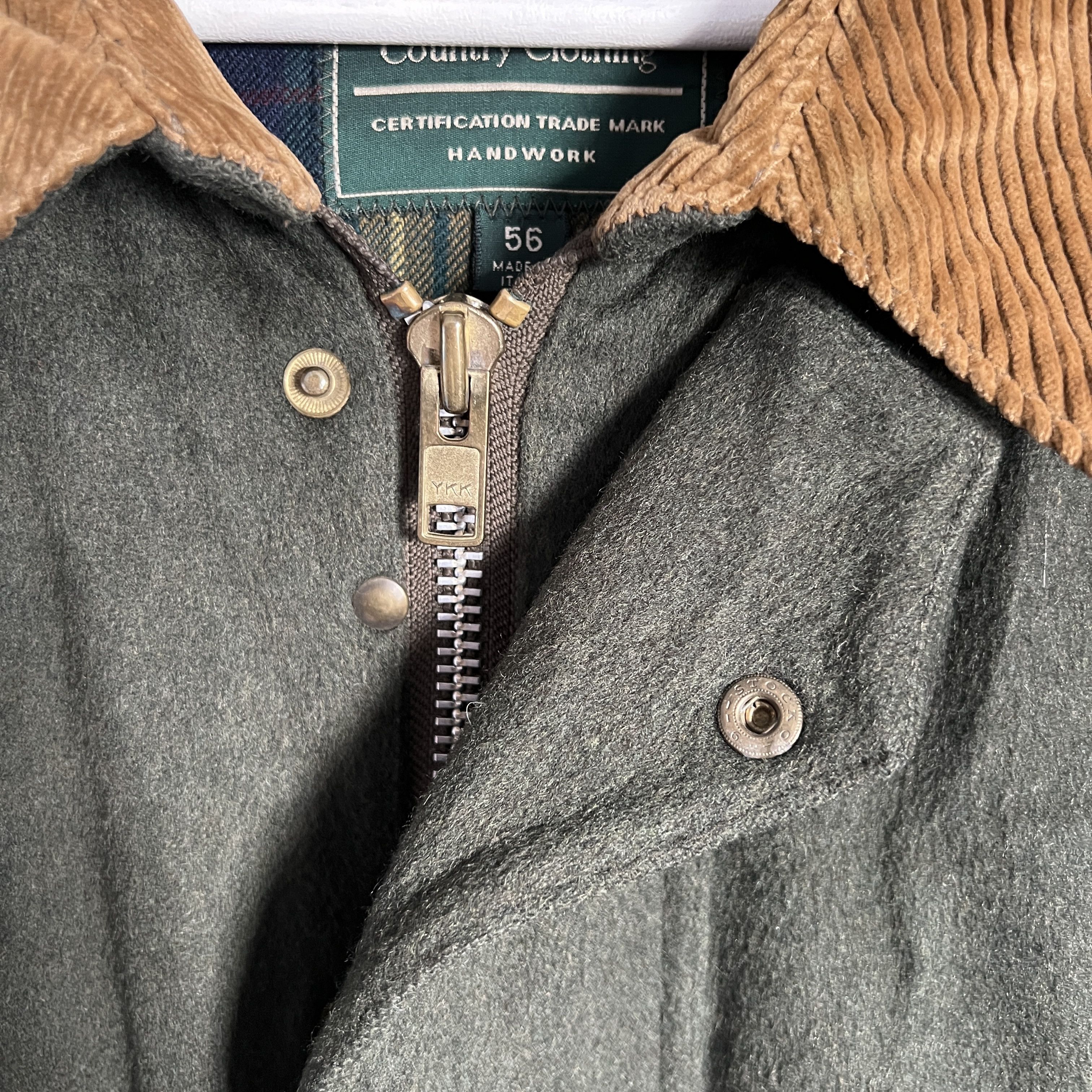 Barbour VINTAGE Men's JOHN ASHFIELD Wool Hunting Green Jacket Size US XL / EU 56 / 4 - 9 Thumbnail