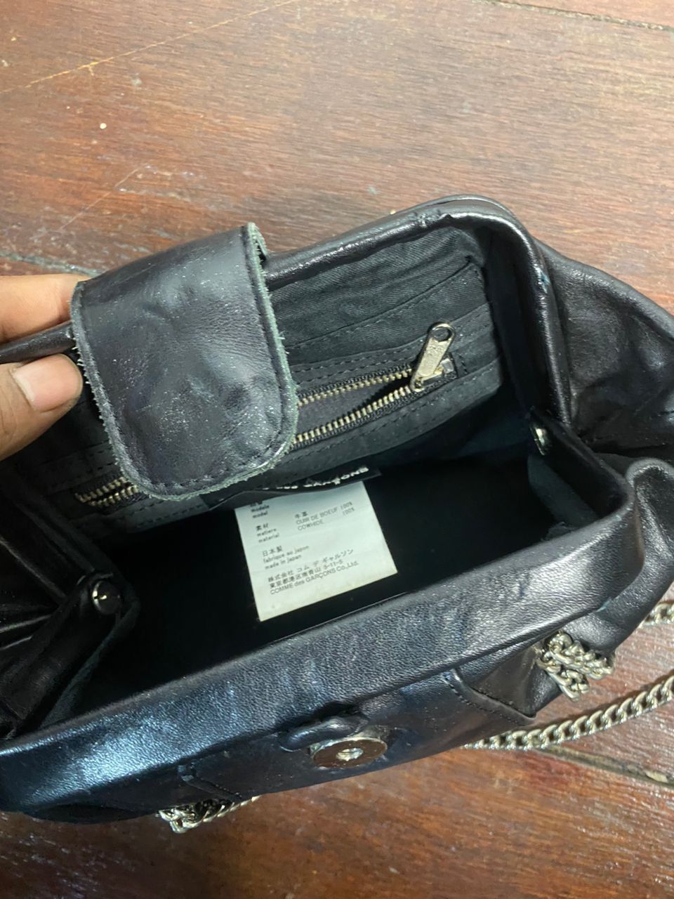 Japanese Brand × Tricot Comme des Garcons × Vintage Vintage tricot Comme des garçons chains shoulder bag Size ONE SIZE - 13 Thumbnail