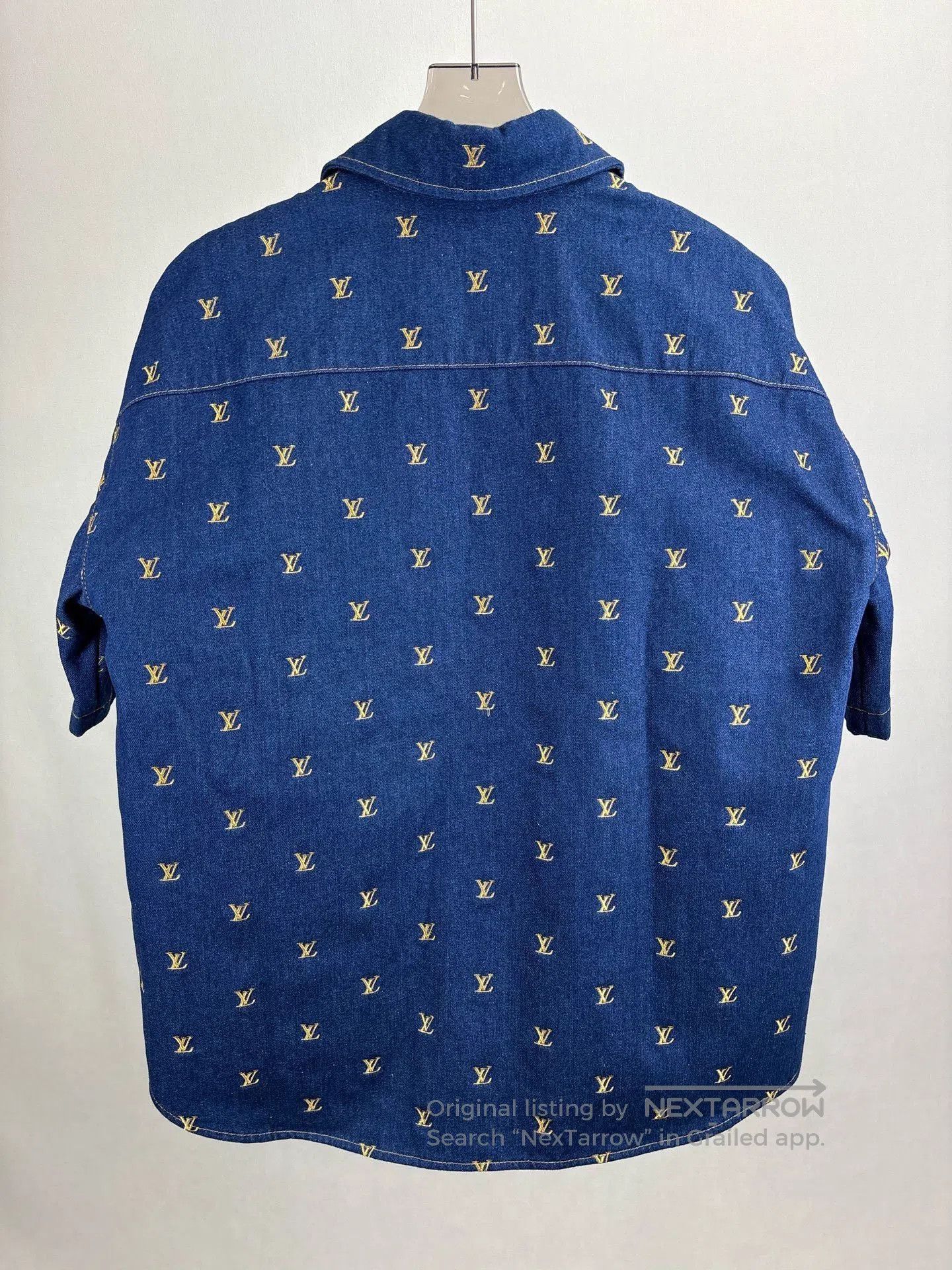 Louis Vuitton Louis Vuitton Pharrell Gold Thread Monogram Denim Shirt. Size US L / EU 52-54 / 3 - 2 Thumbnail