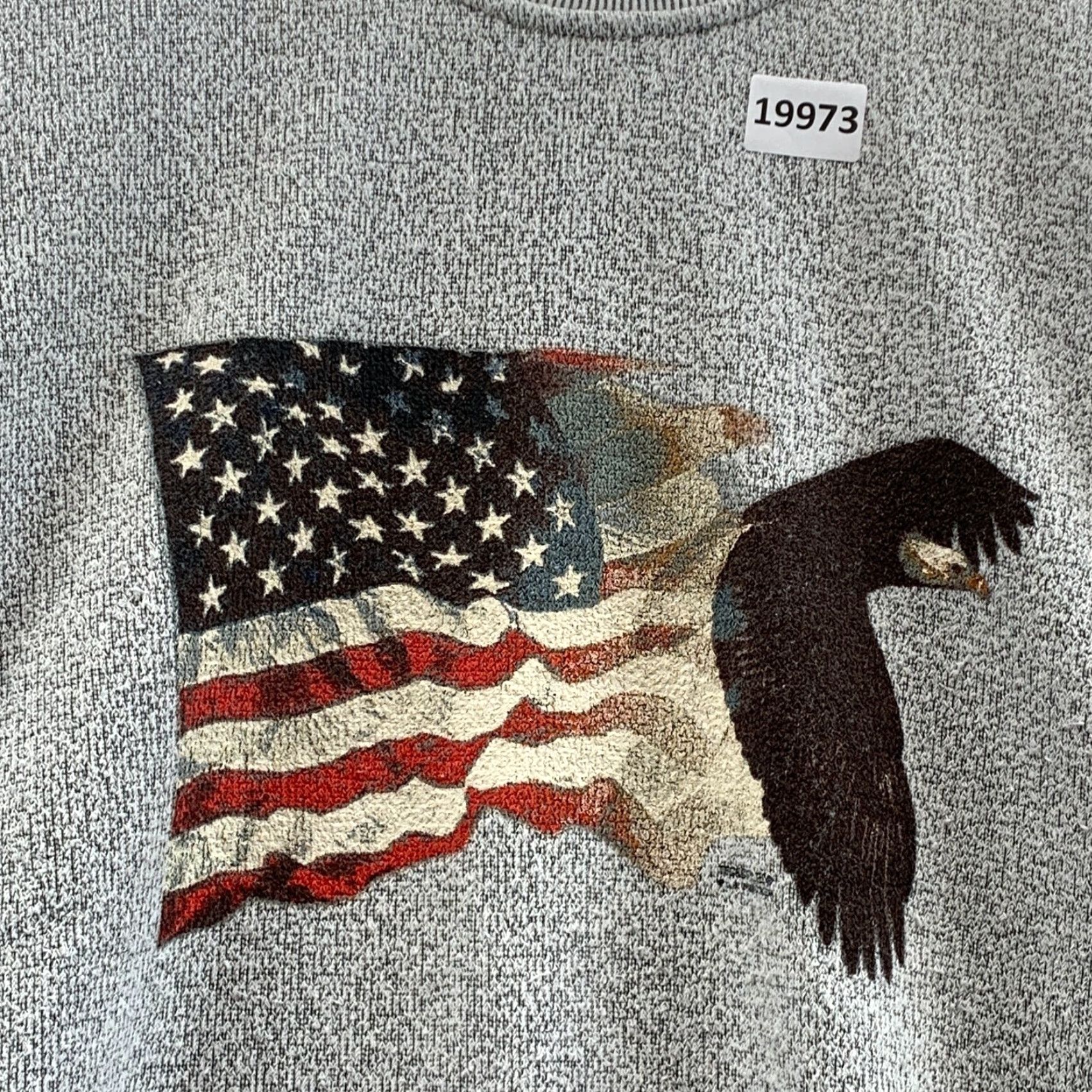 Vintage VINTAGE National Wildlife Gray 2XL Crew Neck Sweatshirt Mens Eagle USA FLAG Sweatshirt 28x31.5 Size US XXL / EU 58 / 5 - 7 Thumbnail