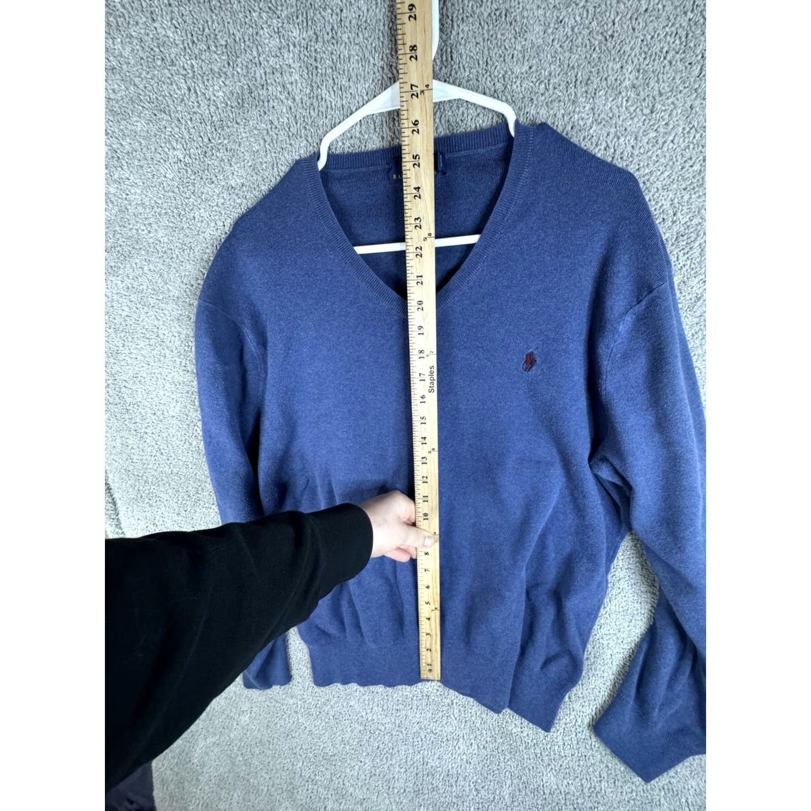 Polo Ralph Lauren Polo Ralph Lauren Sweater Mens XL Blue Pima Cotton Knit V-Neck Pullover Size US XL / EU 56 / 4 - 7 Thumbnail