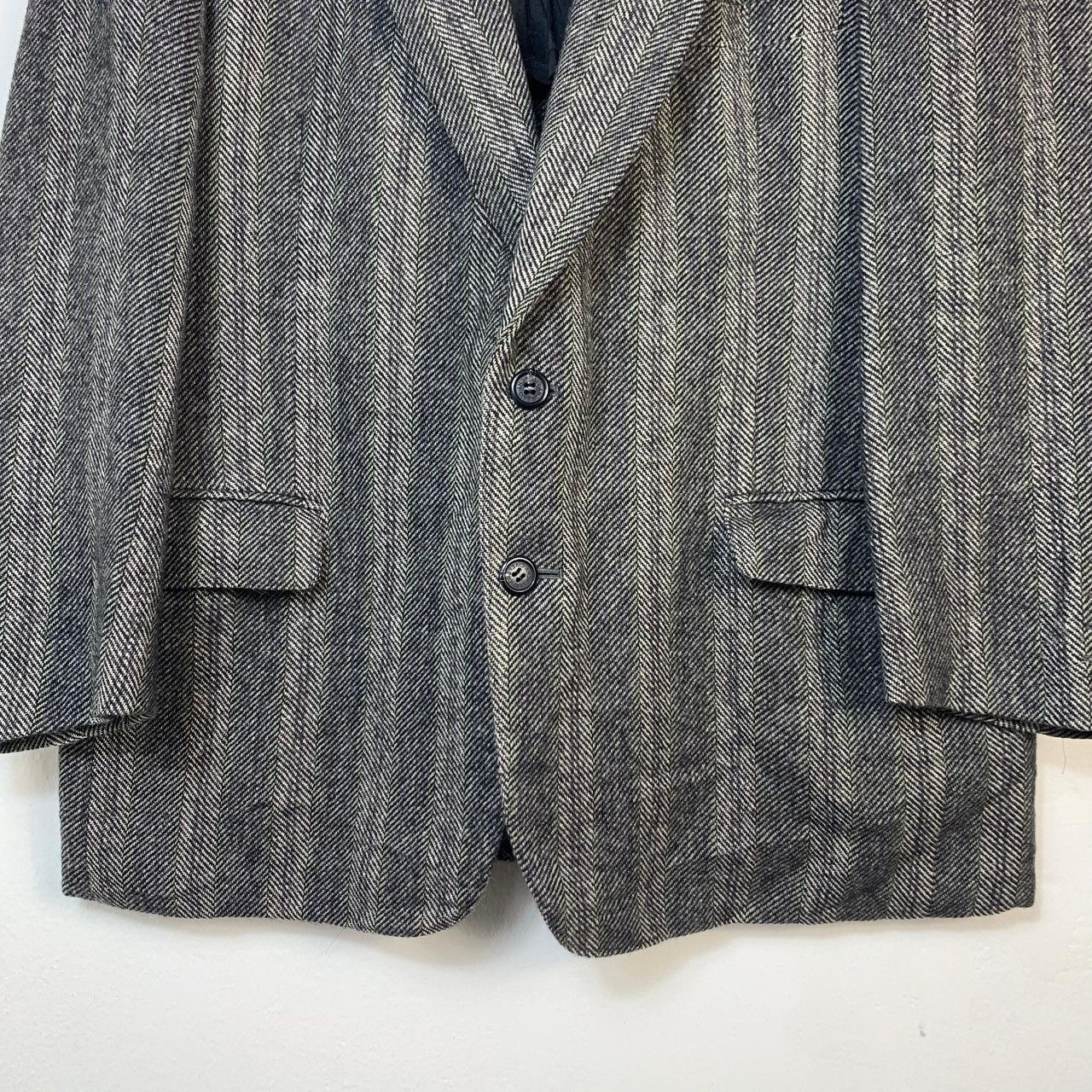 Givenchy 90s GIVENCHY STRIPED WOOL BLAZER Size 38S - 4 Thumbnail