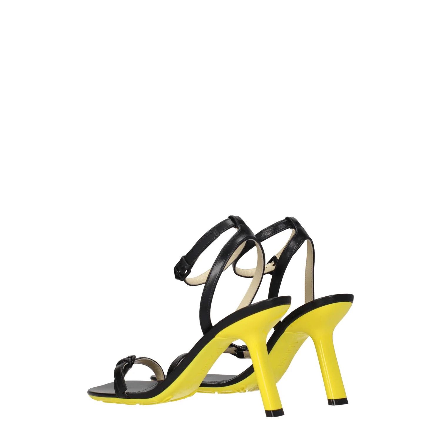 Loewe ob1o1e1124 Leather Flip Flops in Black Yellow Size US 9 / IT 39 - 4 Thumbnail