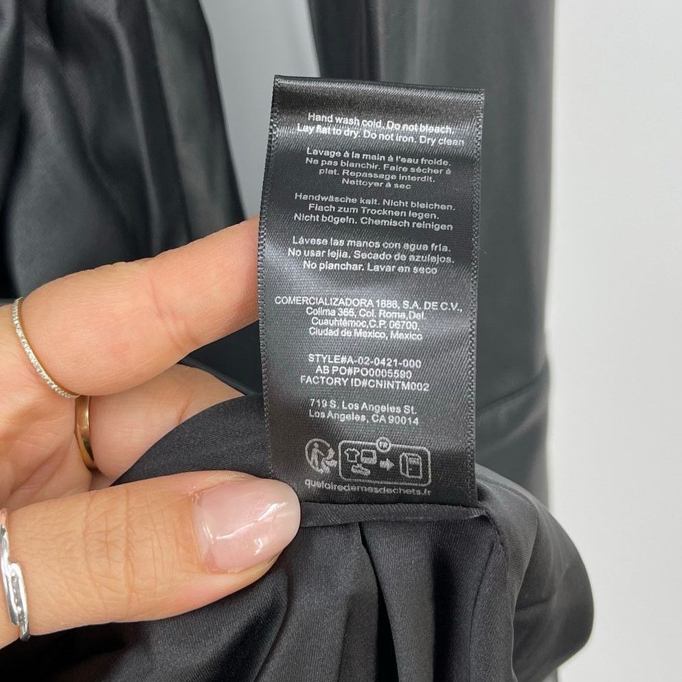 Anine Bing Anine Bing | NWT Joey Dress Black Faux Leather Wrap Dress S Size S / US 4 / IT 40 - 13 Thumbnail