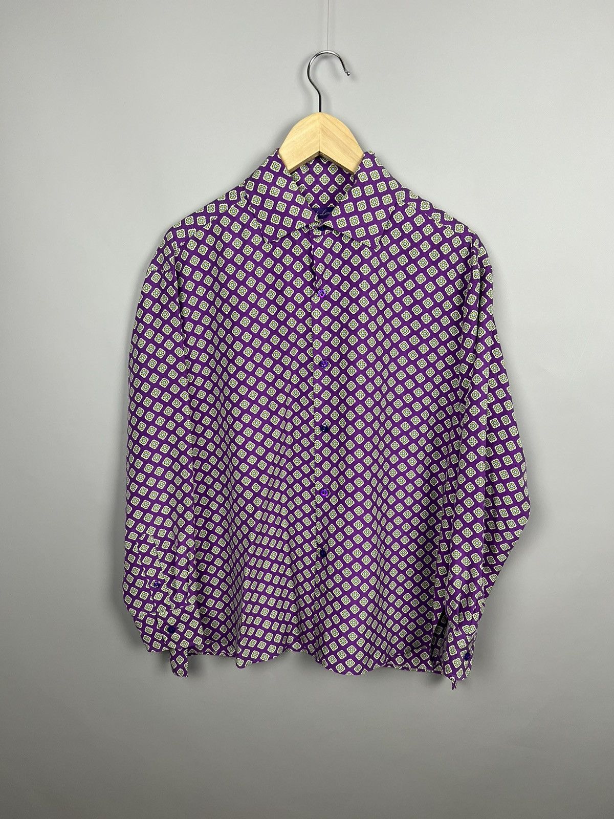 Ralph Lauren Purple Label Ralph Lauren silk Shirt geometric print Rare Size M / US 6-8 / IT 42-44 - 2 Thumbnail