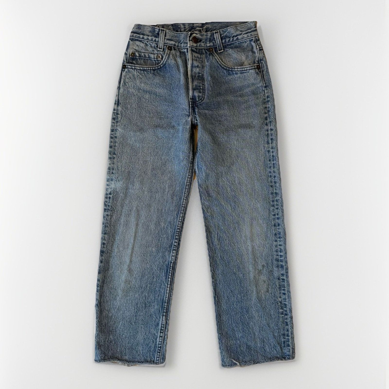 Levi's Vintage Levis 701 Jeans 24 Blue Straight Leg 80s Denim Size 24" / US 00 / IT 34 - 1 Thumbnail