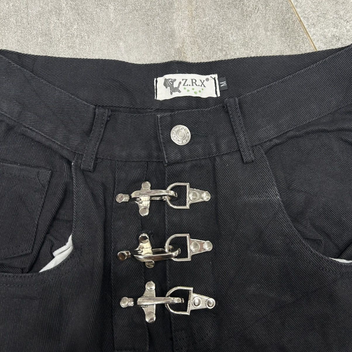 Japanese Brand MAD-Punk Buckle Black Jeans Size US 27 - 9 Thumbnail