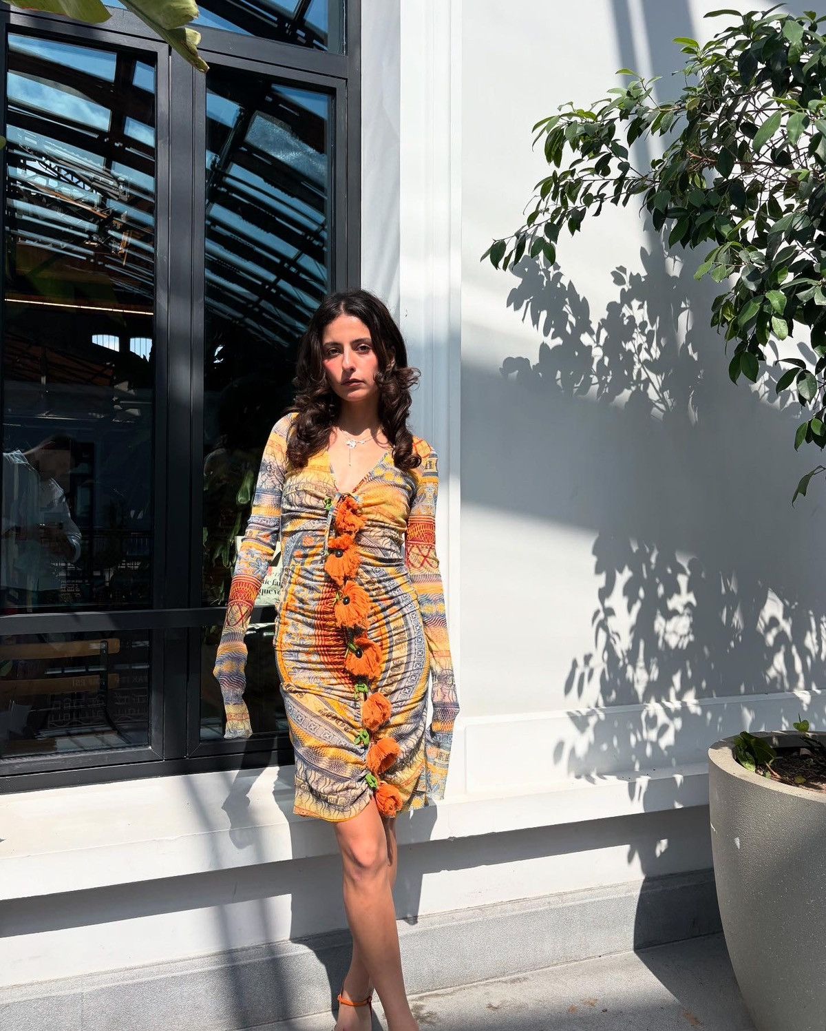 Jean Paul Gaultier soleil tattoo print dress