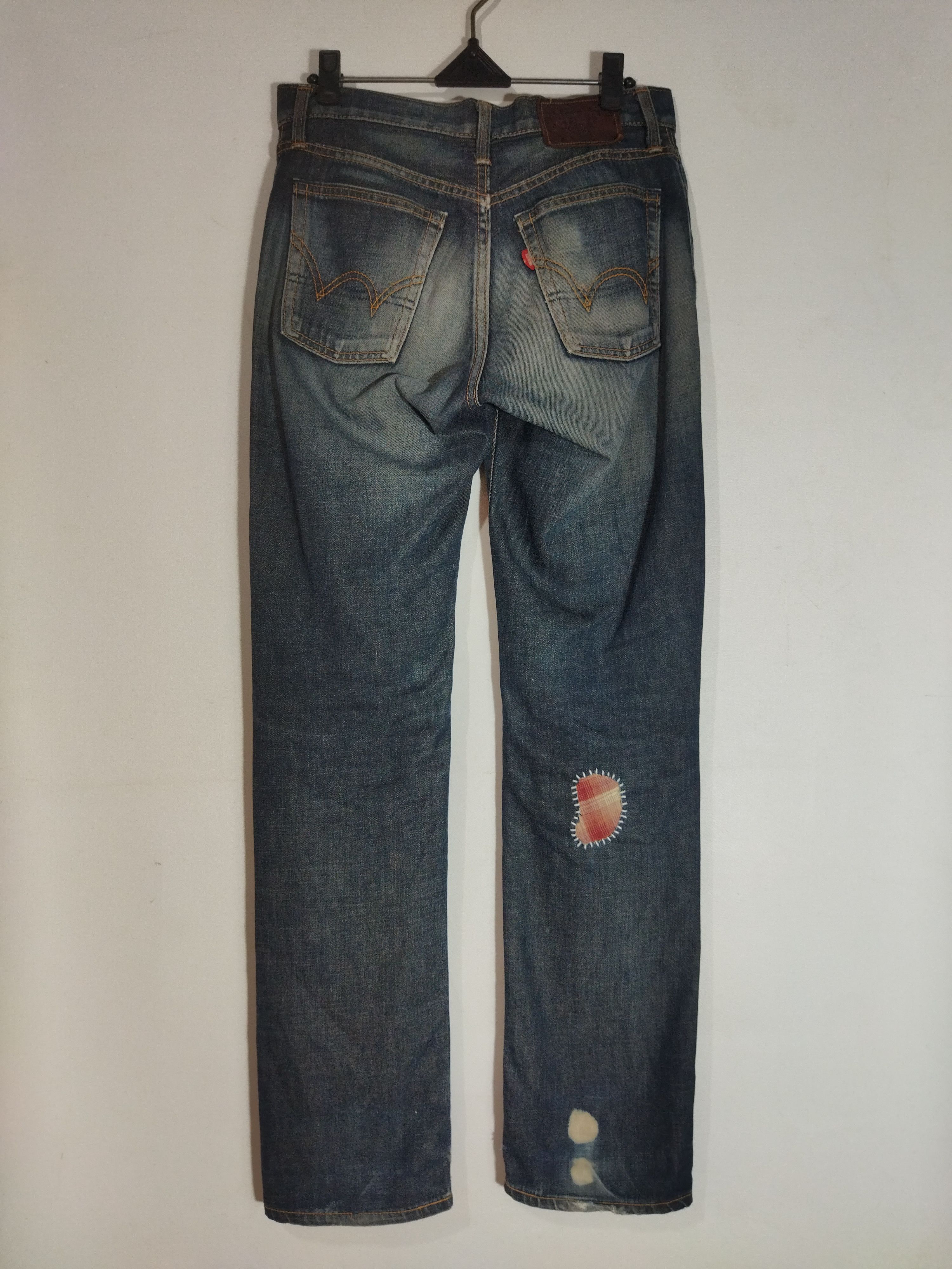 Edwin Custom Reworked Edwin Denim Jeans Distressed Patchwork Skull Size US 28 / EU 44 - 4 Thumbnail