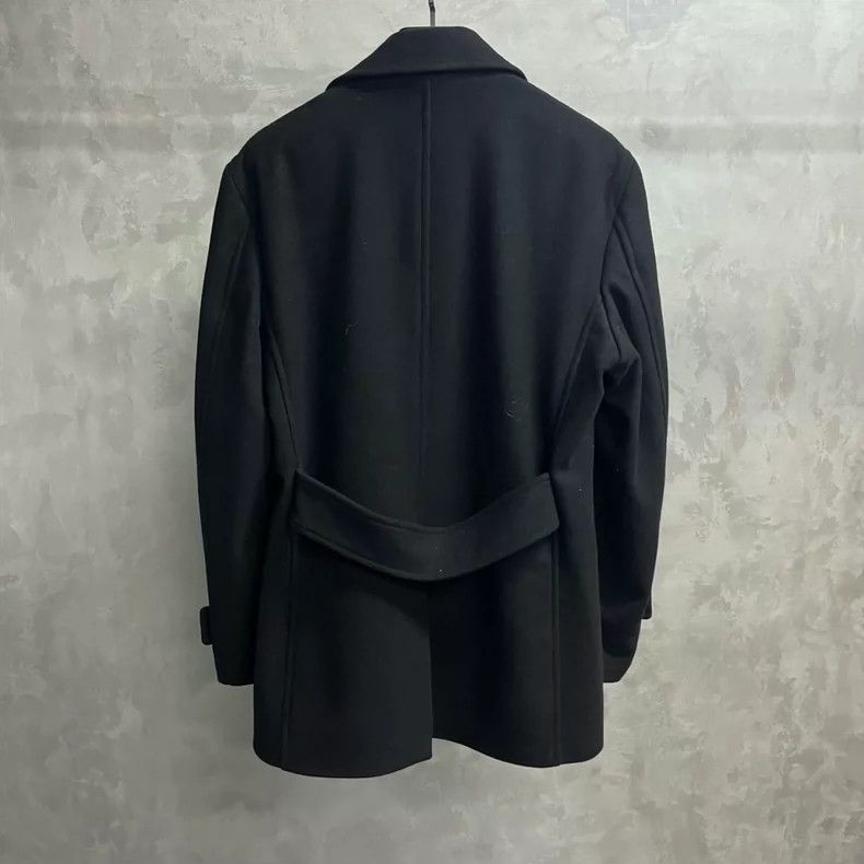 Versace Solid wool double-breasted gold-buttoned coat
