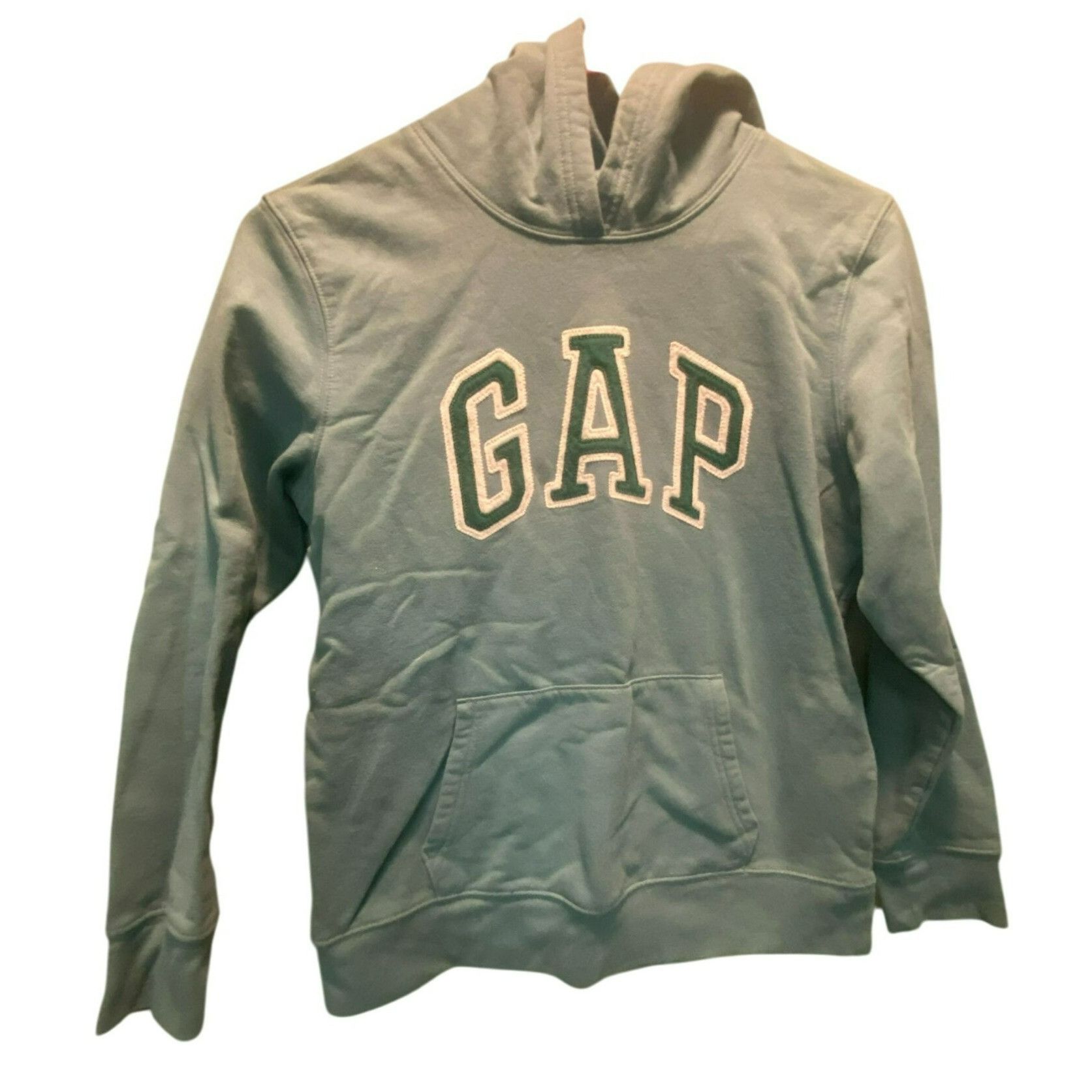 Gap GAP Womens Size Small Mint Green Pullover Hoodie With Embroi Size S / US 4 / IT 40 - 1 Thumbnail