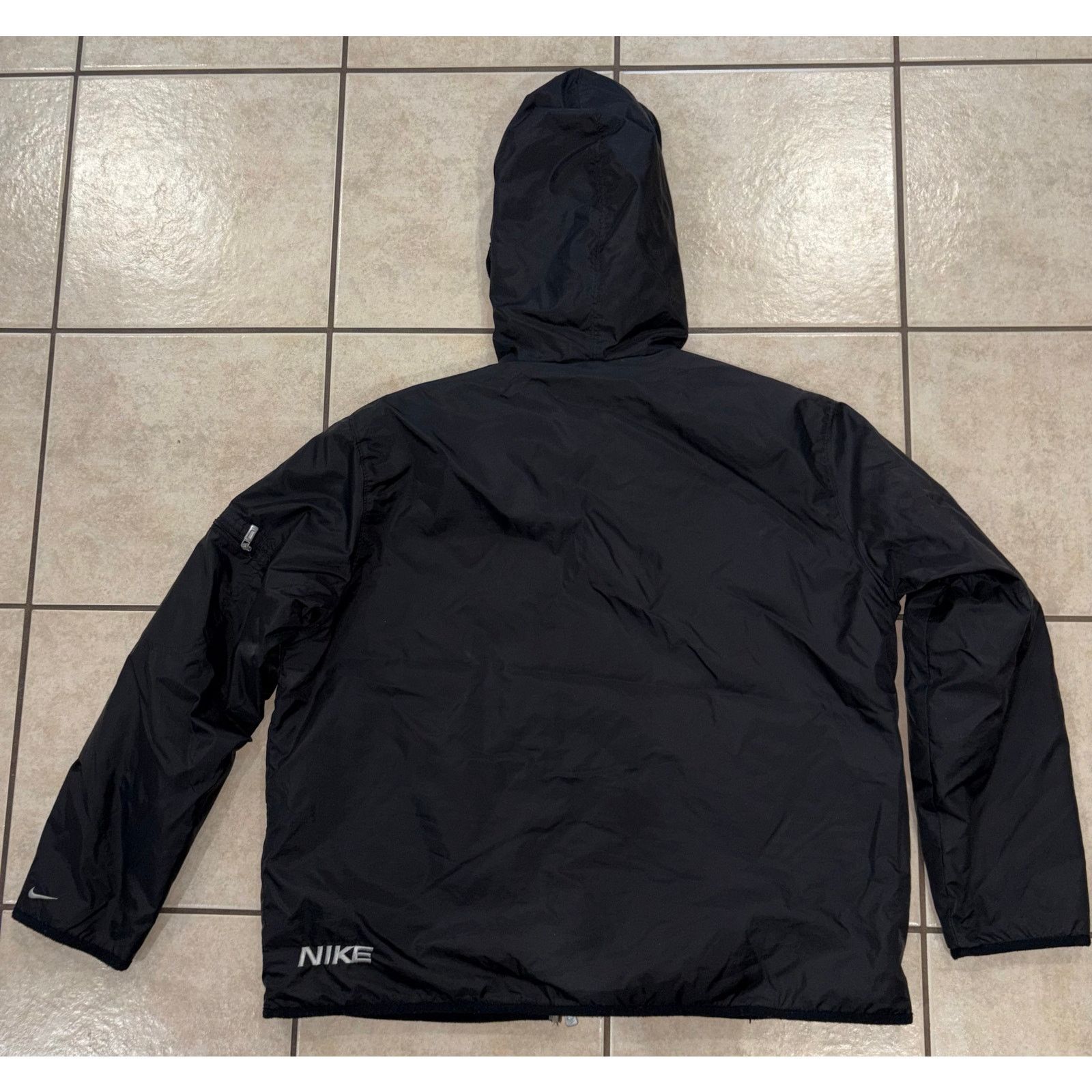 Nike Vintage 90s Nike Jacket women’s large black hoodie Size L / US 10 / IT 46 - 7 Thumbnail