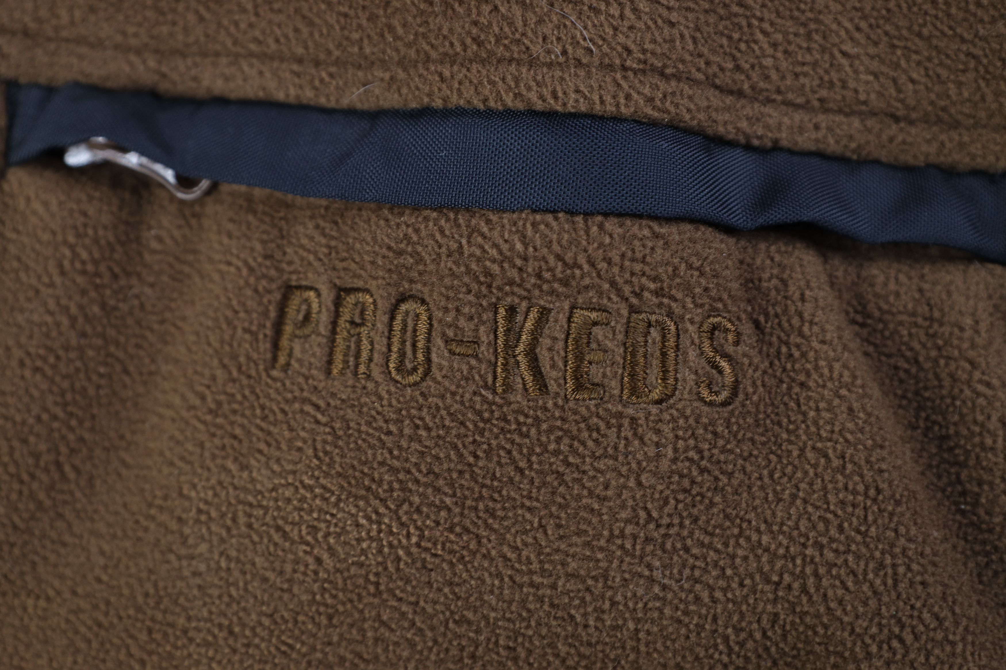 Pro-Keds Vintage 90s Keds Pro Keds Spell Out Fleece Jacket Brown Size 3XL / US 20-22 - 4 Thumbnail