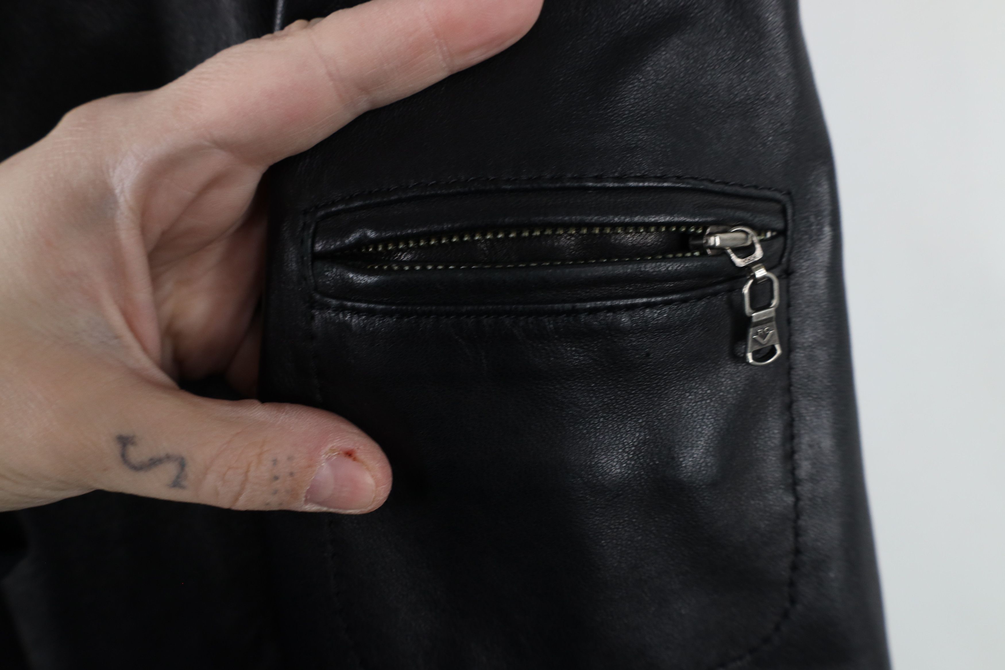 Vintage Vintage 90s Streetwear Soft Lambskin Leather Jacket Black Size US XXL / EU 58 / 5 - 5 Thumbnail
