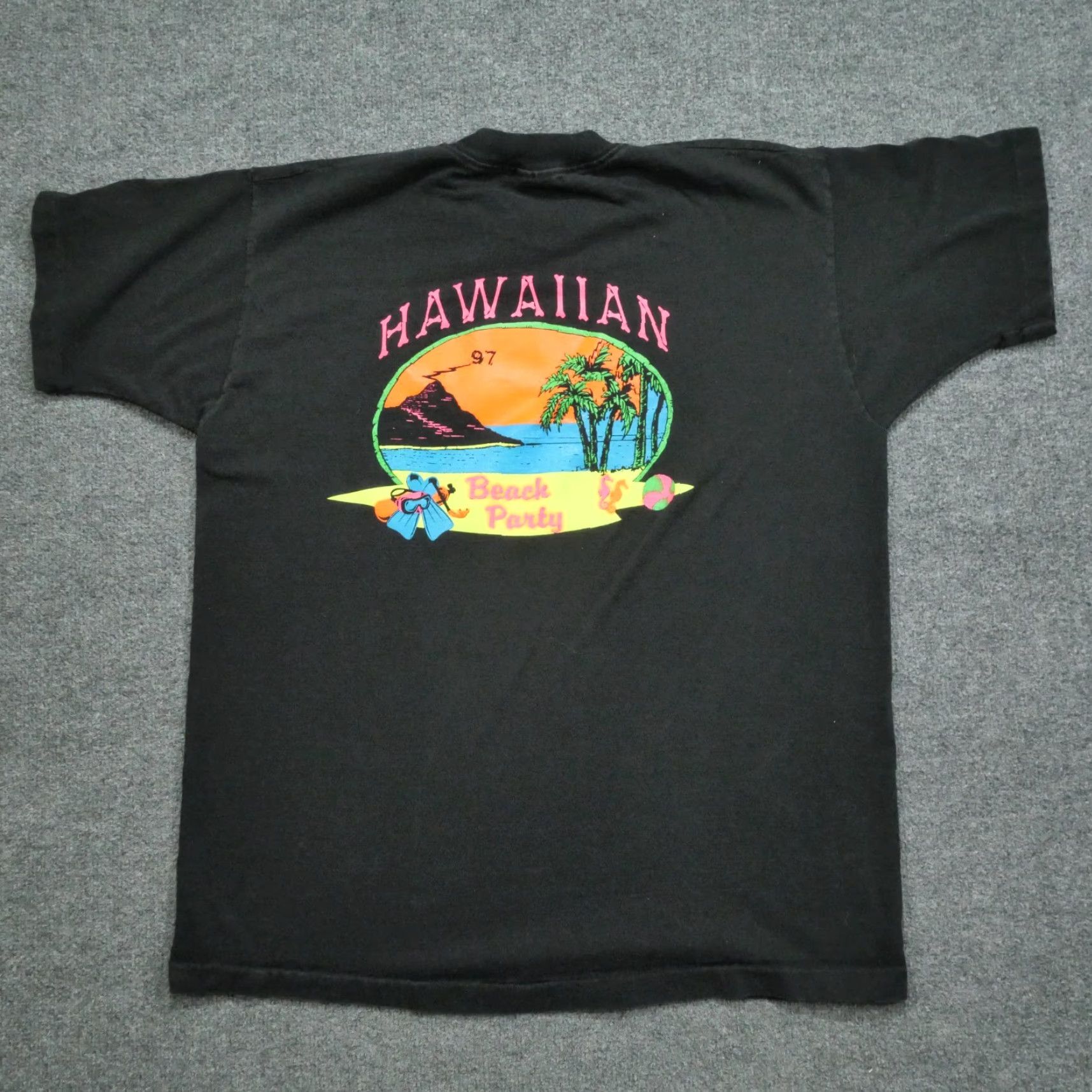 Fruit Of The Loom VINTAGE Fruit of the Loom T-Shirt Mens XL Black 90s Graphic Print Art Size US XL / EU 56 / 4 - 2 Thumbnail