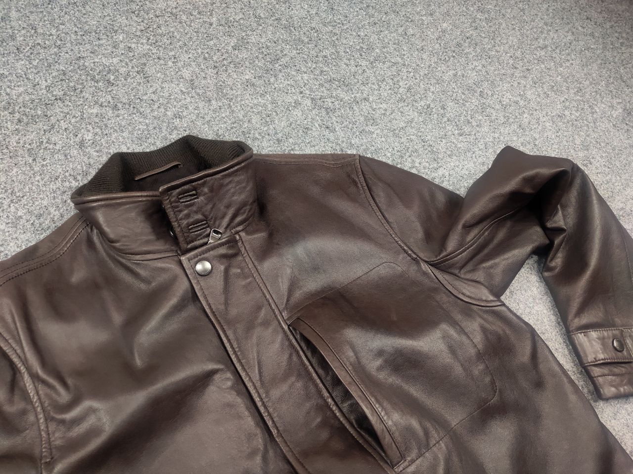 Hugo Boss Hugo Boss Italian lamb nappa Leather Brown Classic Jacket Size US M / EU 48-50 / 2 - 18 Thumbnail