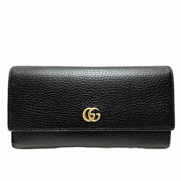 Gucci Gucci Gucci Leather Petit Marmont Bifold Wallet Leather Long Wallet 456116 in Good Condition Size ONE SIZE - 1 Thumbnail