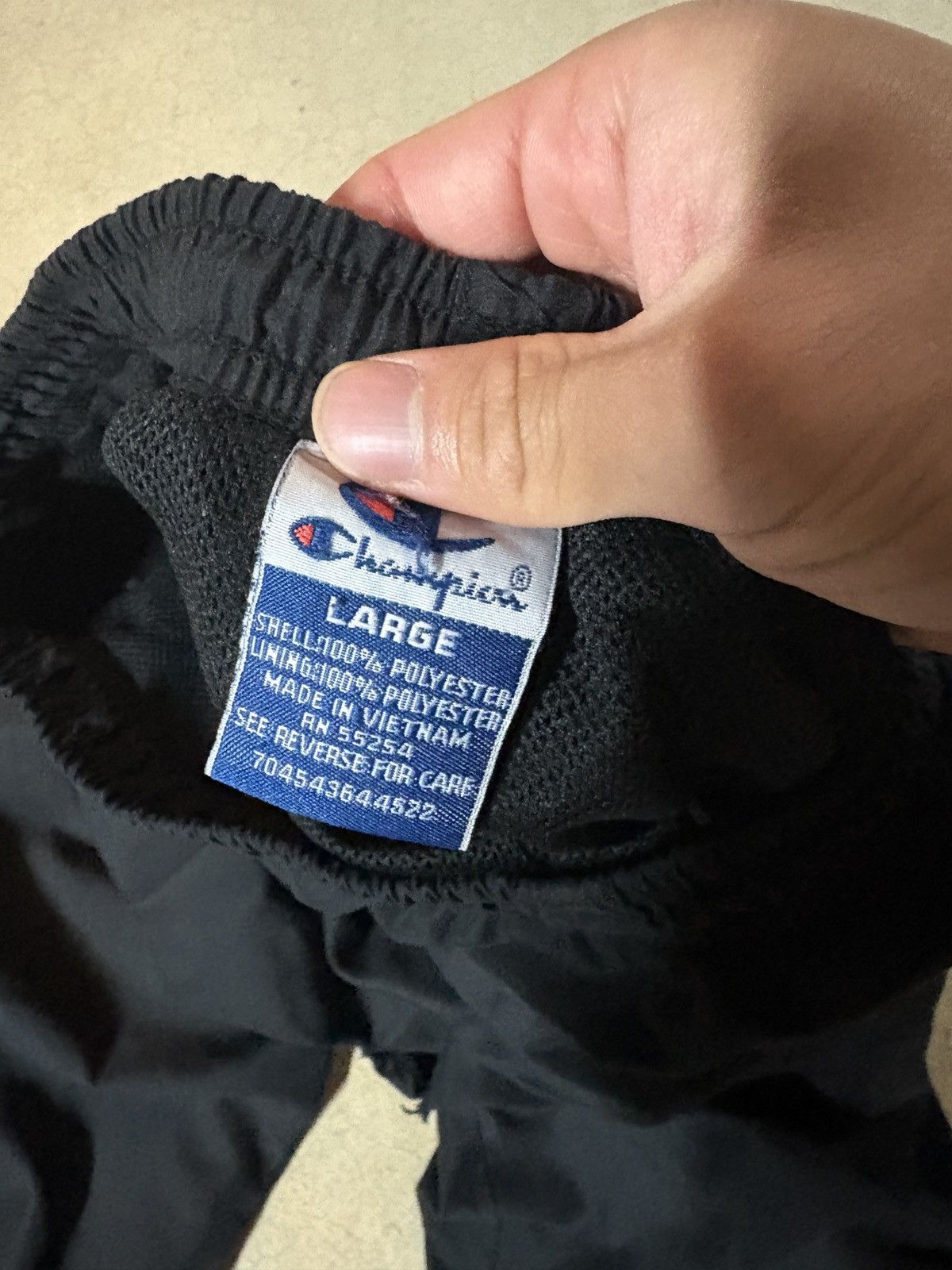 Champion Vintage 90s Champion Baggy Track Pants Black Gray Size Large Size US 34 / EU 50 - 5 Thumbnail