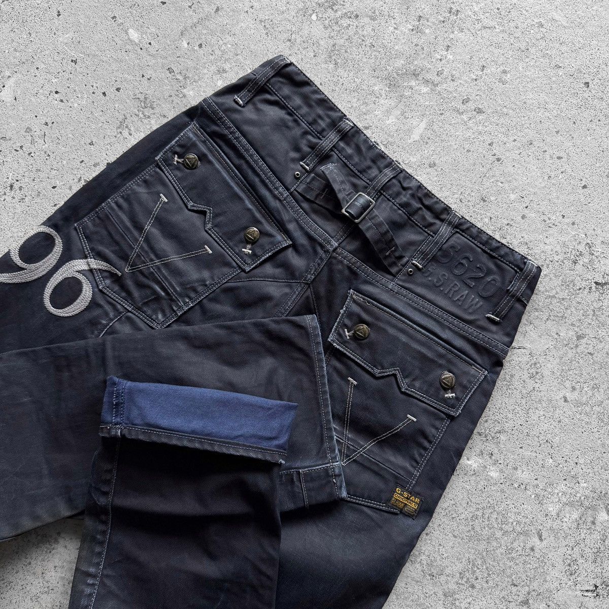 G-Star G-Star Raw Mens Blue 3D Denim Elwood 96 Graphic Jeans Logo Size US 30 / EU 46 - 4 Thumbnail