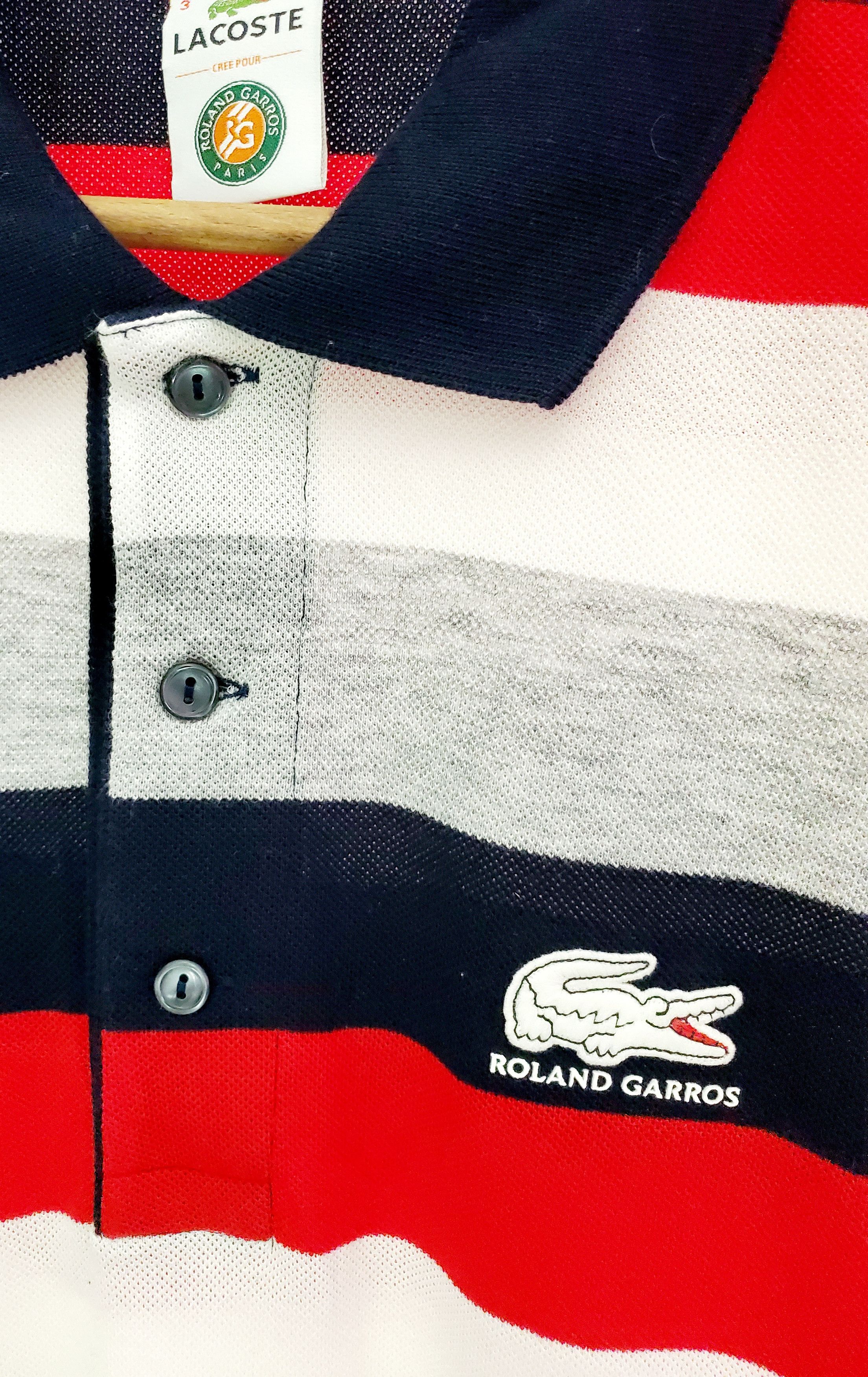 Lacoste × Vintage Lacoste x Roland Garros Tennis Polo Shirt ideal conditio S,M Size US S / EU 44-46 / 1 - 2 Thumbnail
