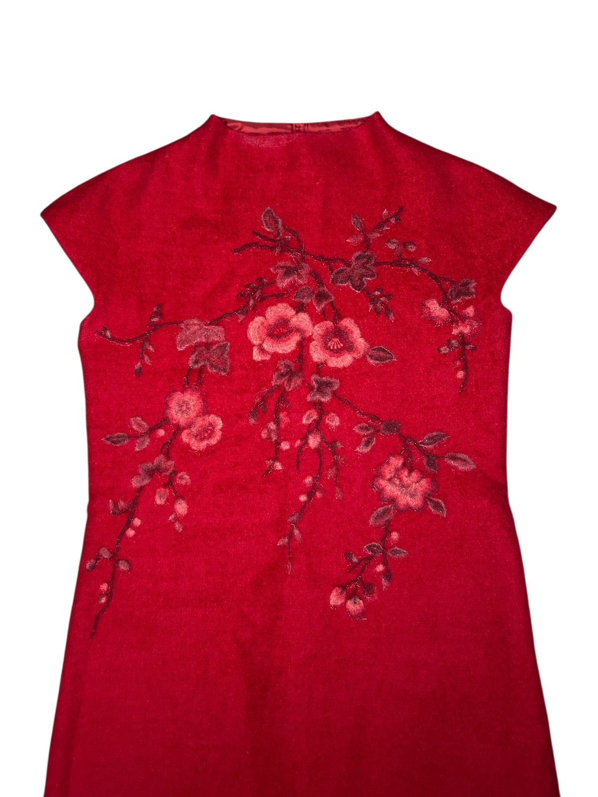 Vivienne Tam 90s Wool Floral Dress Size XS / US 0-2 / IT 36-38 - 2 Thumbnail